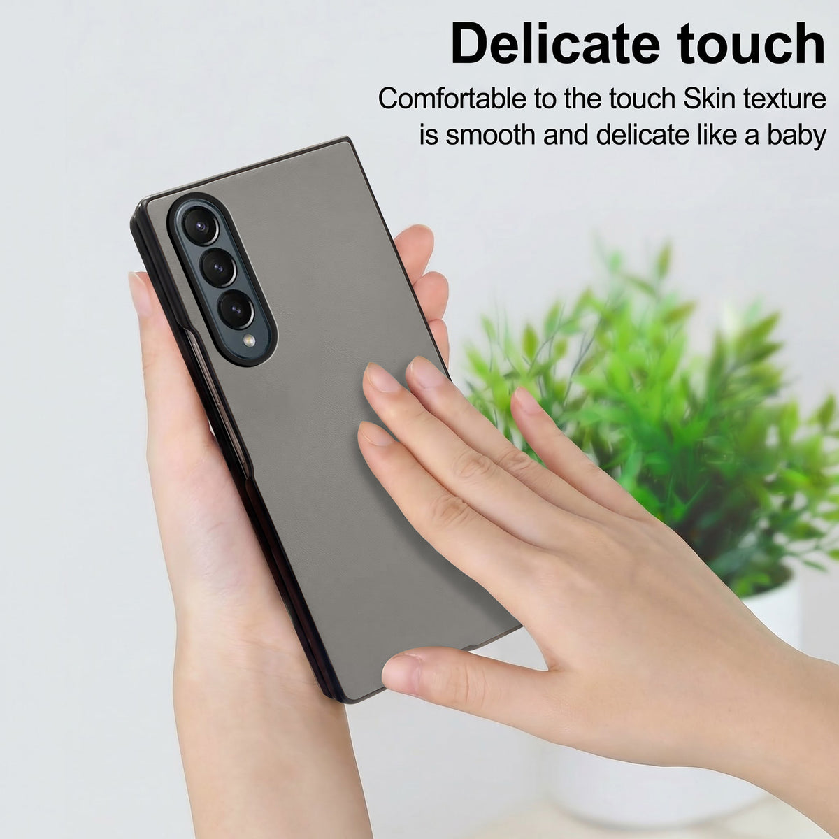 For Samsung Galaxy Z Fold 4 5G Premium Cover Case (Soft Leather Touch | Interior Protective Cloth | Slim 360* Protection)