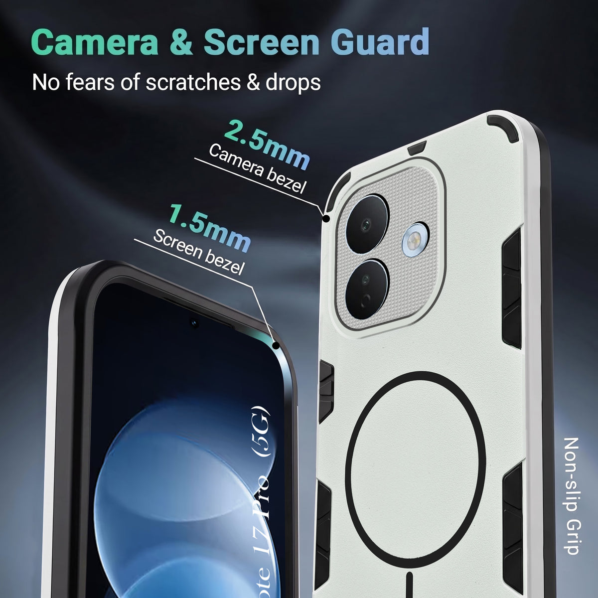 For Redmi Note 17 Pro 5G Back Cover Case (Slim Hybrid Armor | Shockproof Camera Protection | Rugged Dual Layer)