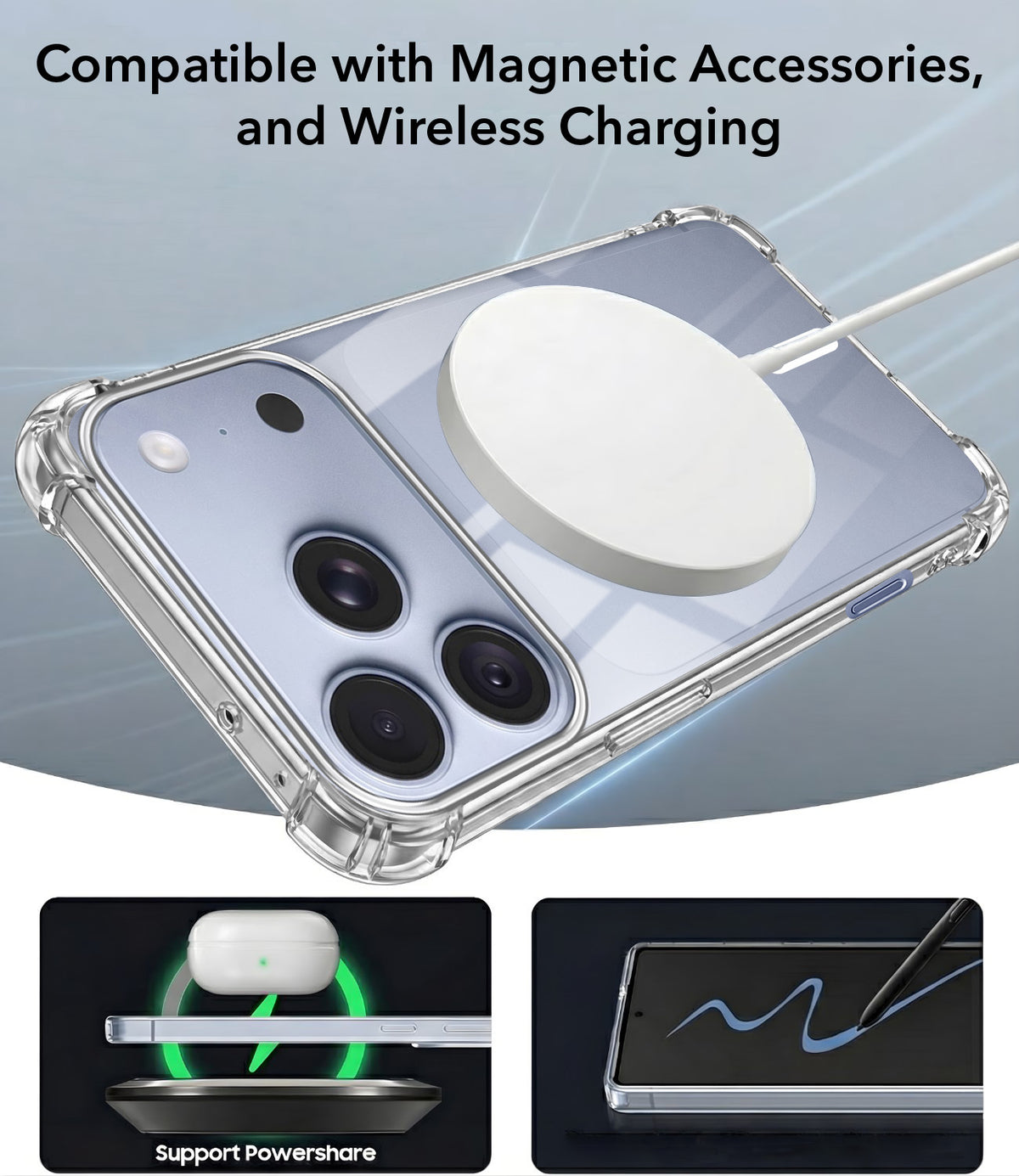 For Apple iPhone 18 Pro Back Cover Shockproof Crystal-Clear (Magsafe Wireless Support | Drop & Camera Protection | Hard Polycarbonate)