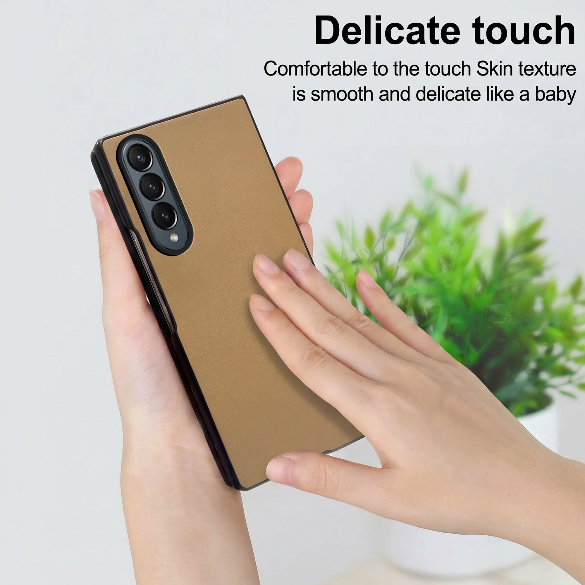 For Samsung Galaxy Z Fold 4 5G Premium Cover Case (Soft Leather Touch | Interior Protective Cloth | Slim 360* Protection)