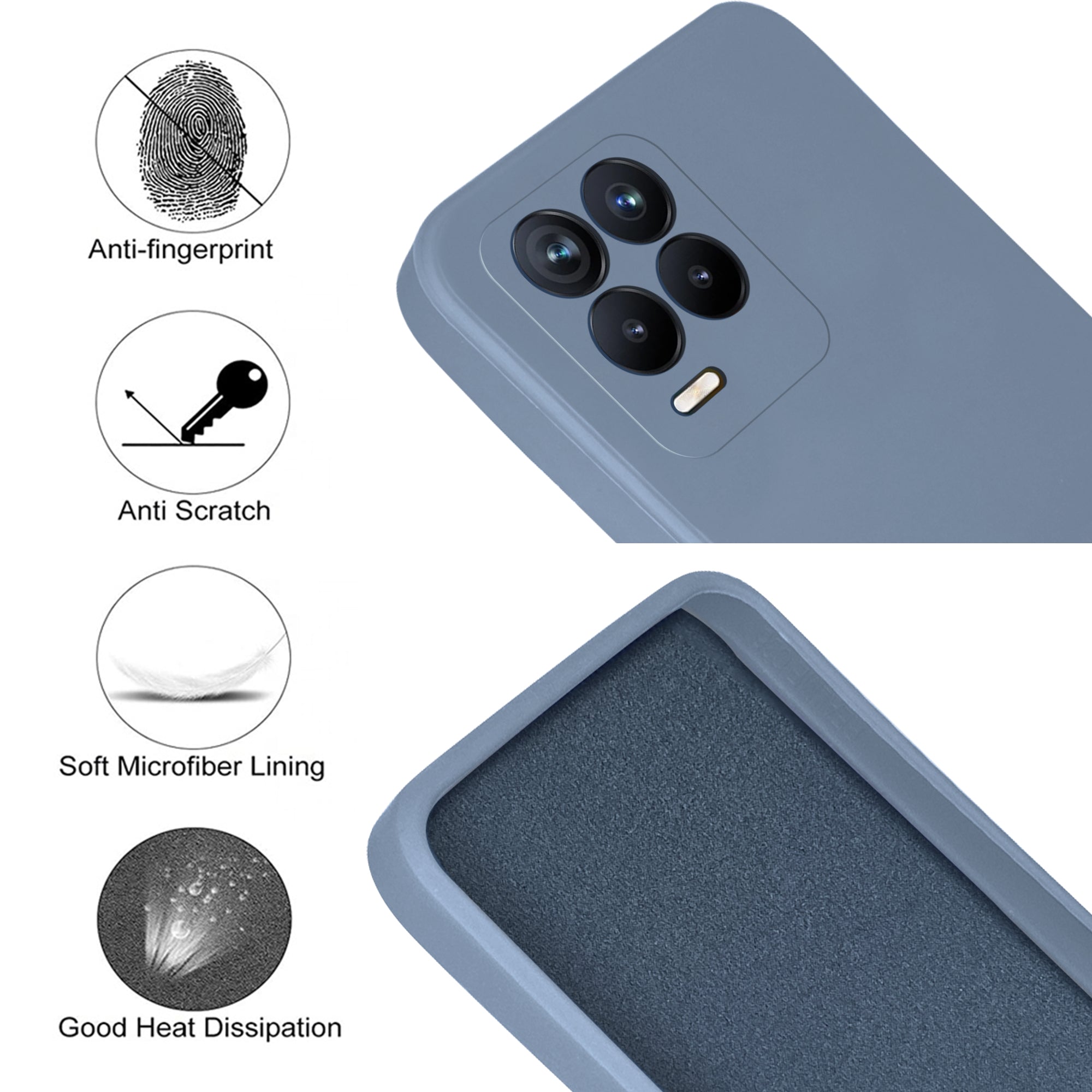 For Realme 8 | 8 PRO Back Cover Case (Inside Fiber Cloth | Smooth Matte Finish | Elegant Professional Look)