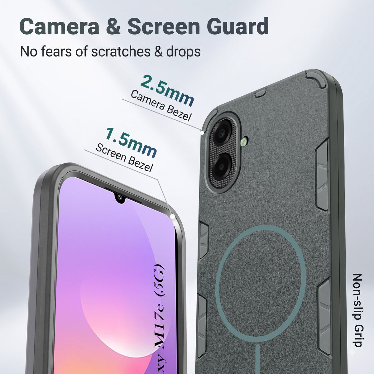 For Samsung Galaxy M17e Back Cover Case (Slim Hybrid Armor | Shockproof Camera Protection | Rugged Dual Layer)