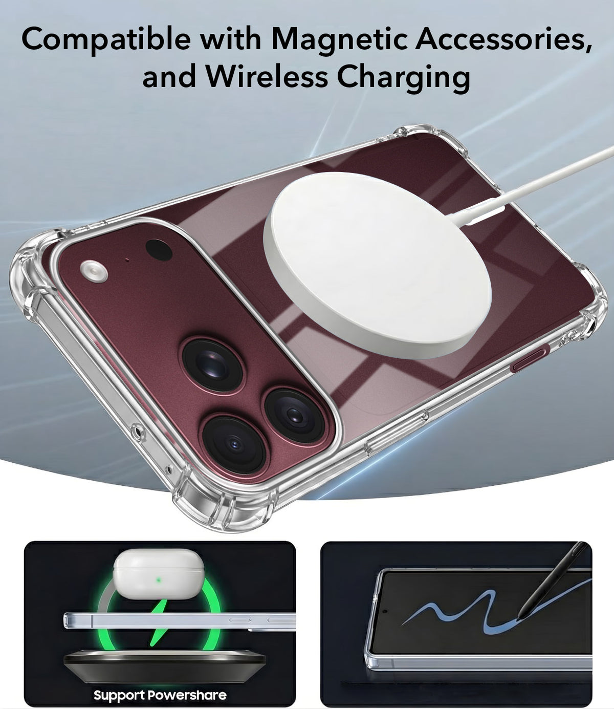For Apple iPhone 18 Pro Max Back Cover Shockproof Crystal-Clear (Magsafe Wireless Support | Drop & Camera Protection | Hard Polycarbonate)