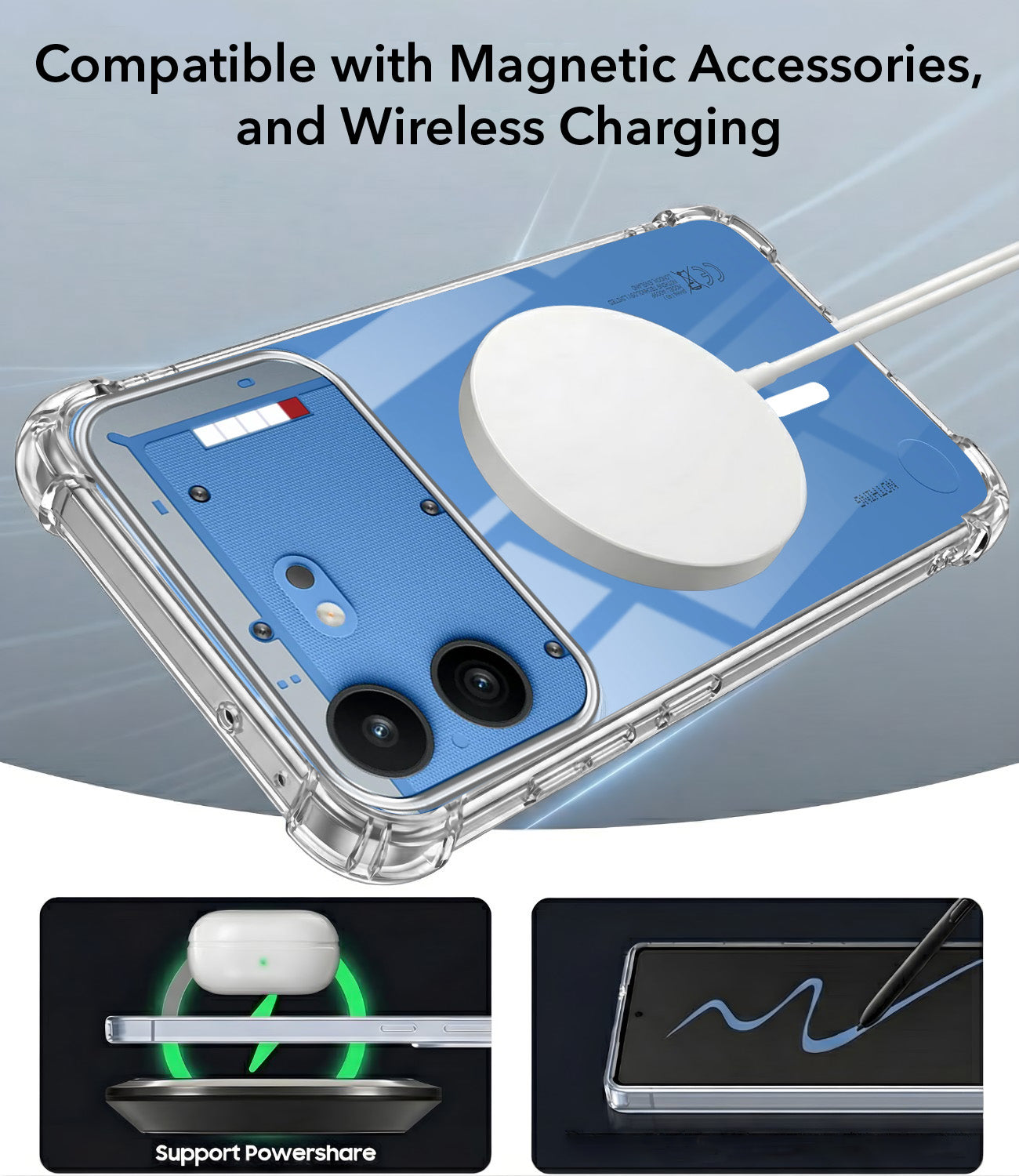 For Nothing Phone 4B 5G Back Cover Shockproof Crystal-Clear (Magsafe Wireless Support | Drop & Camera Protection | Hard Polycarbonate)
