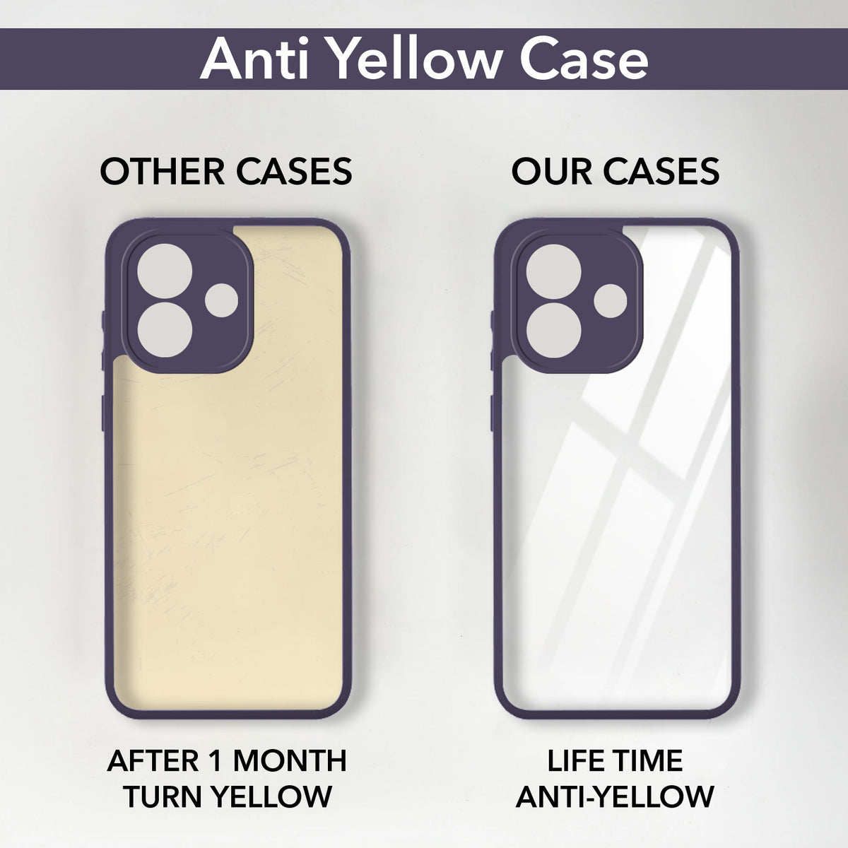 For Redmi Note 17 5G Back Cover Case Ultra-Hybrid (Lifetime Anti Yellow | Anti Scratch | Crystal Clear Shockproof)
