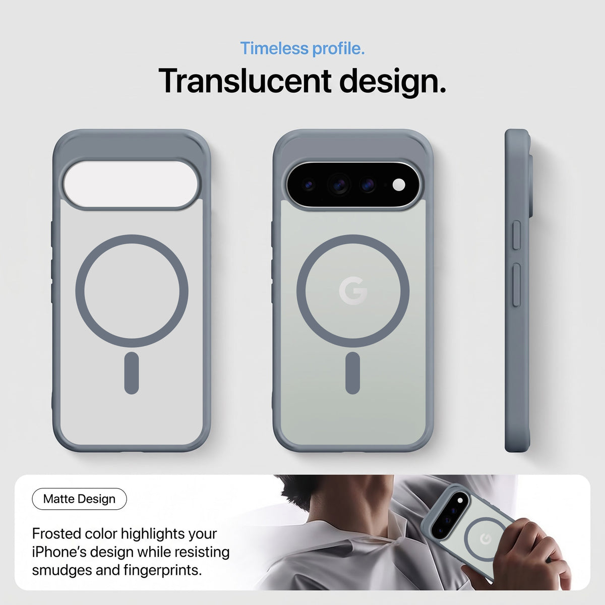 For Google Pixel 11 Pro XL Matte Finish Back Case Cover (MagSafe Compatible | Translucent Soft Touch | Slim and Unbreakable)
