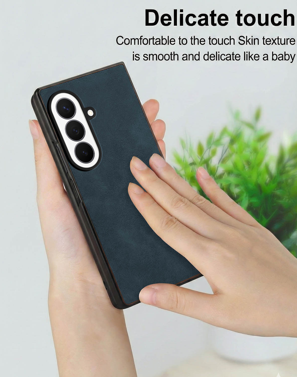 For Samsung Galaxy Z Fold 8 Ultra Back Case Cover Premium Genuine Leather (Integrated Front Screen Protector | Inside Microfiber Cloth)