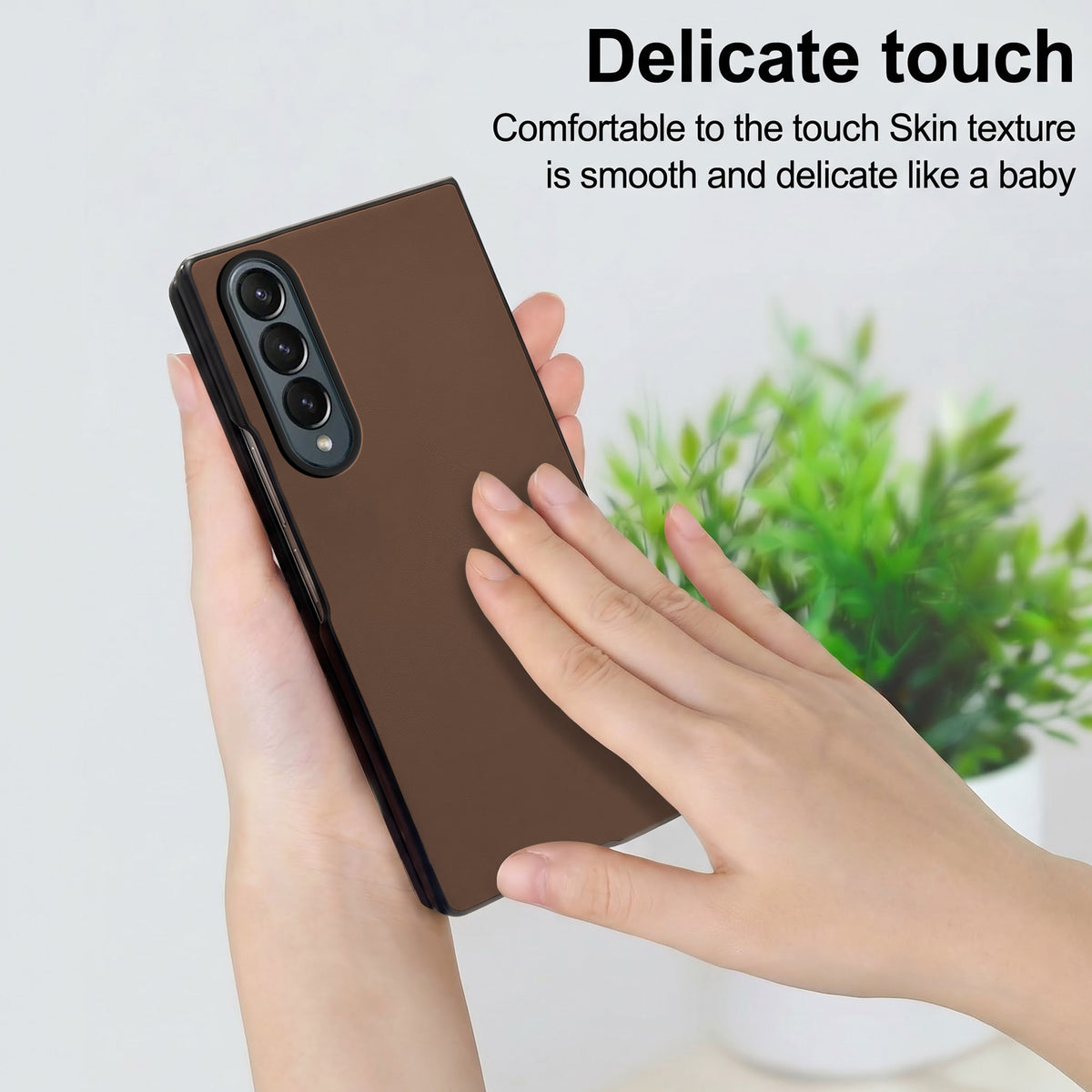 For Samsung Galaxy Z Fold 4 5G Premium Cover Case (Soft Leather Touch | Interior Protective Cloth | Slim 360* Protection)