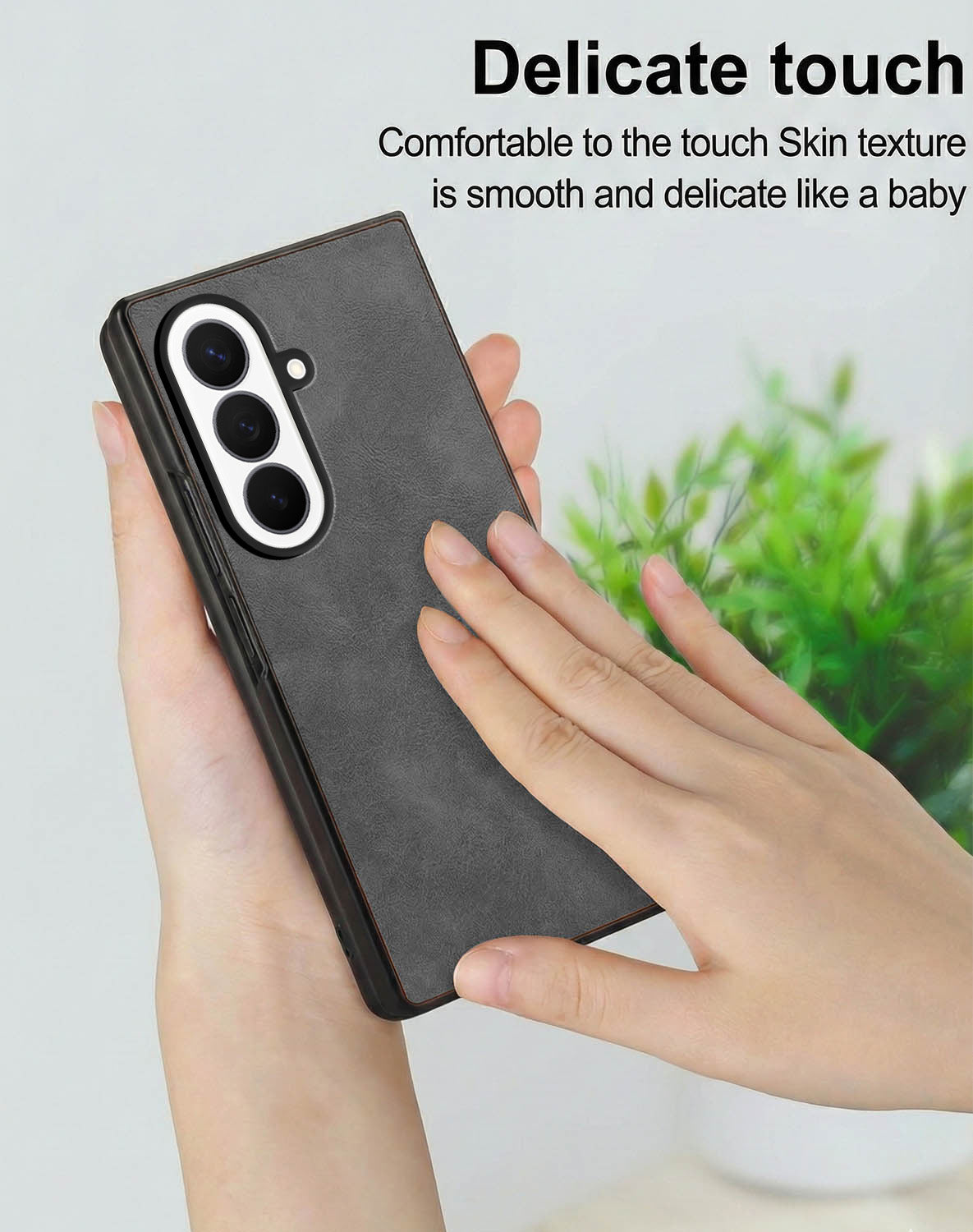 For Samsung Galaxy Z Fold 8 Ultra Back Case Cover Premium Genuine Leather (Integrated Front Screen Protector | Inside Microfiber Cloth)