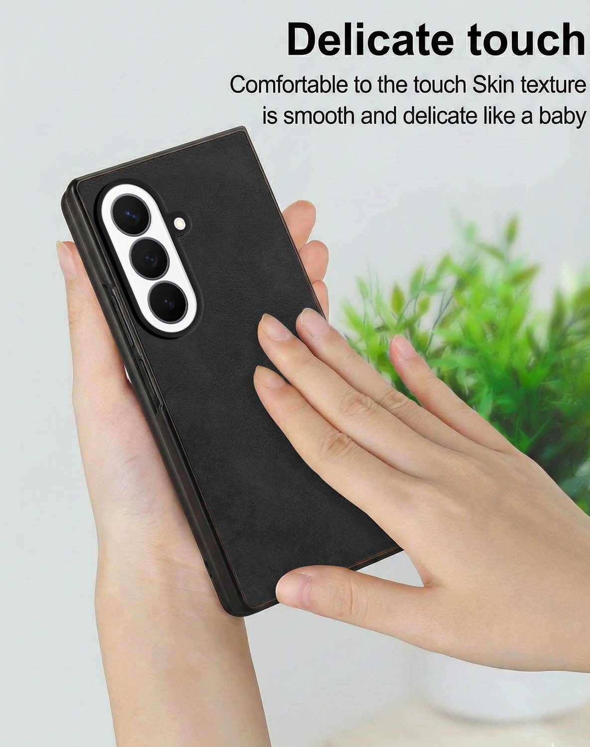 For Samsung Galaxy Z Fold 8 Ultra Back Case Cover Premium Genuine Leather (Integrated Front Screen Protector | Inside Microfiber Cloth)