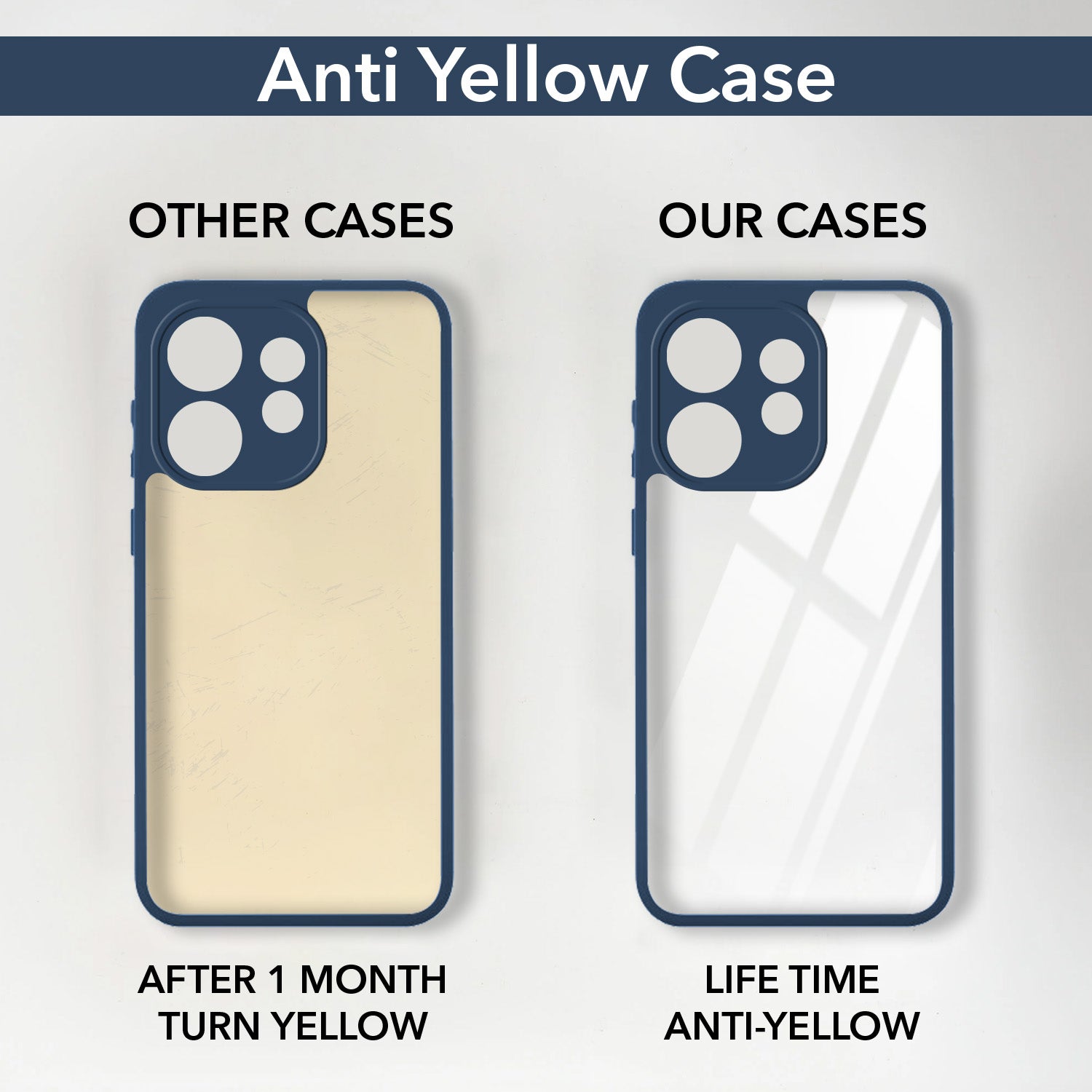 For Oppo Reno 16 Back Cover Case Ultra-Hybrid (Lifetime Anti Yellow | Anti Scratch | Crystal Clear Shockproof)