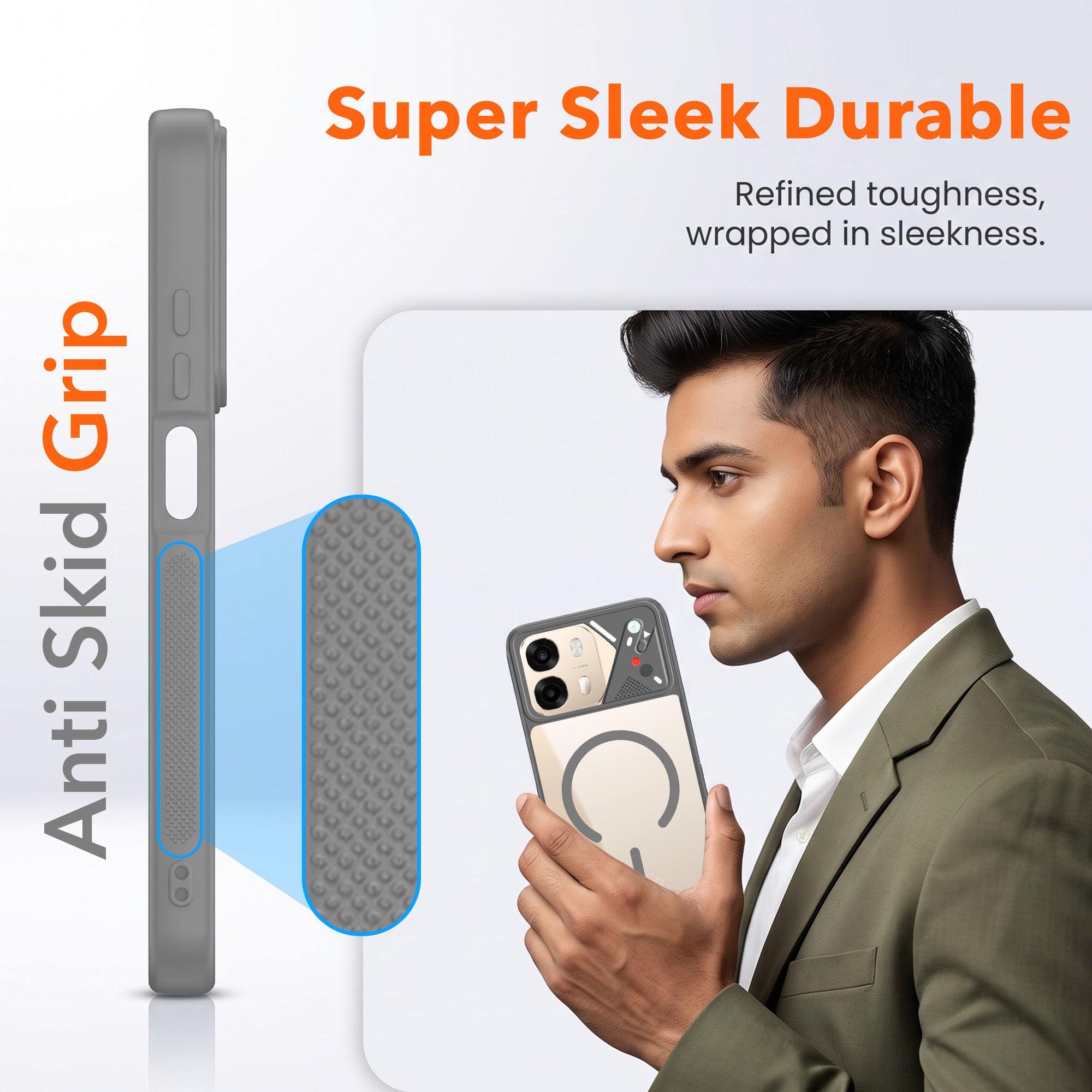 For Oppo A6 Pro Back Cover Case Lifetime Anti-Yellow Clear (Camera Protection | Side Grip | Wireless MagSafe Compatible)
