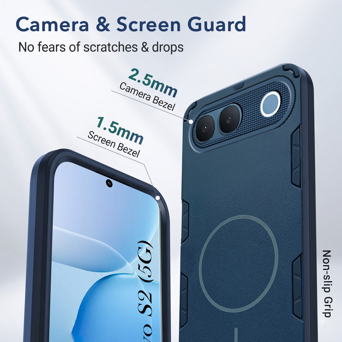 For Vivo S2 5G Back Cover Case (Slim Hybrid Armor | Shockproof Camera Protection | Rugged Dual Layer)