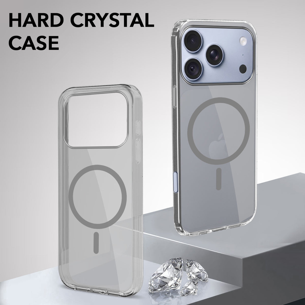 For Apple iPhone 18 Pro Max Back Cover Case Lifetime Anti-Yellow MagSafe Compatible Clear (Sleek Hard Crystal | Shockproof and Camera Protection)