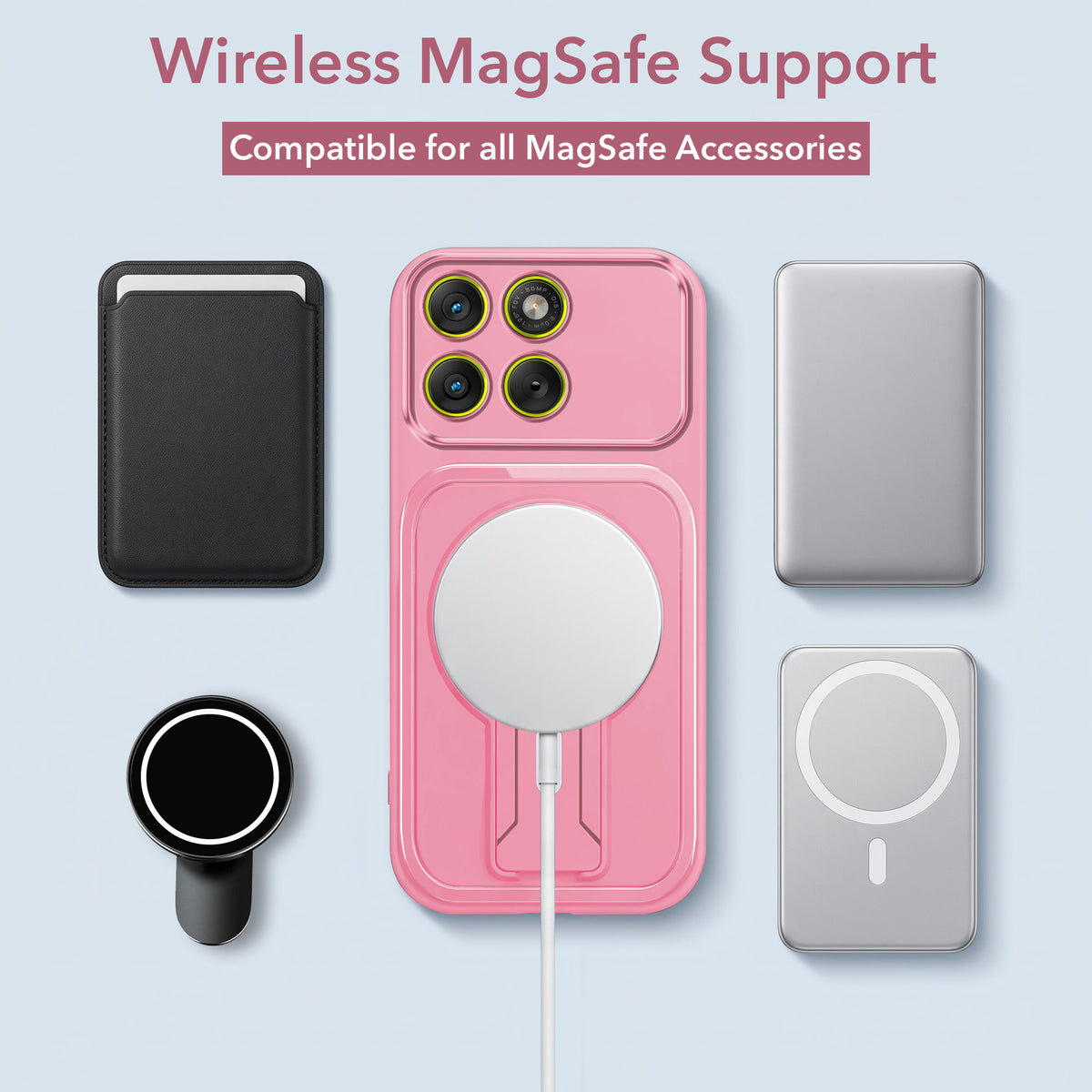 For Motorola Moto Edge 70 Back Case Cover Metallic (Hybrid Armor Kickstand | MagSafe Compatible | Camera Protection Shockproof)