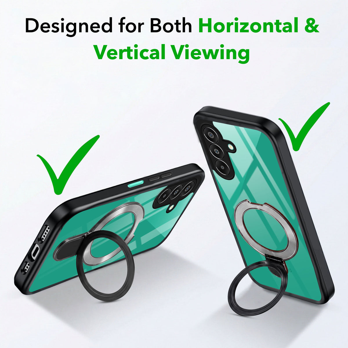 For Samsung Galaxy F70 Pro 5G Back Cover Case (Kick Stand Ring Holder | Life time Anti Yellow | Camera Protection)