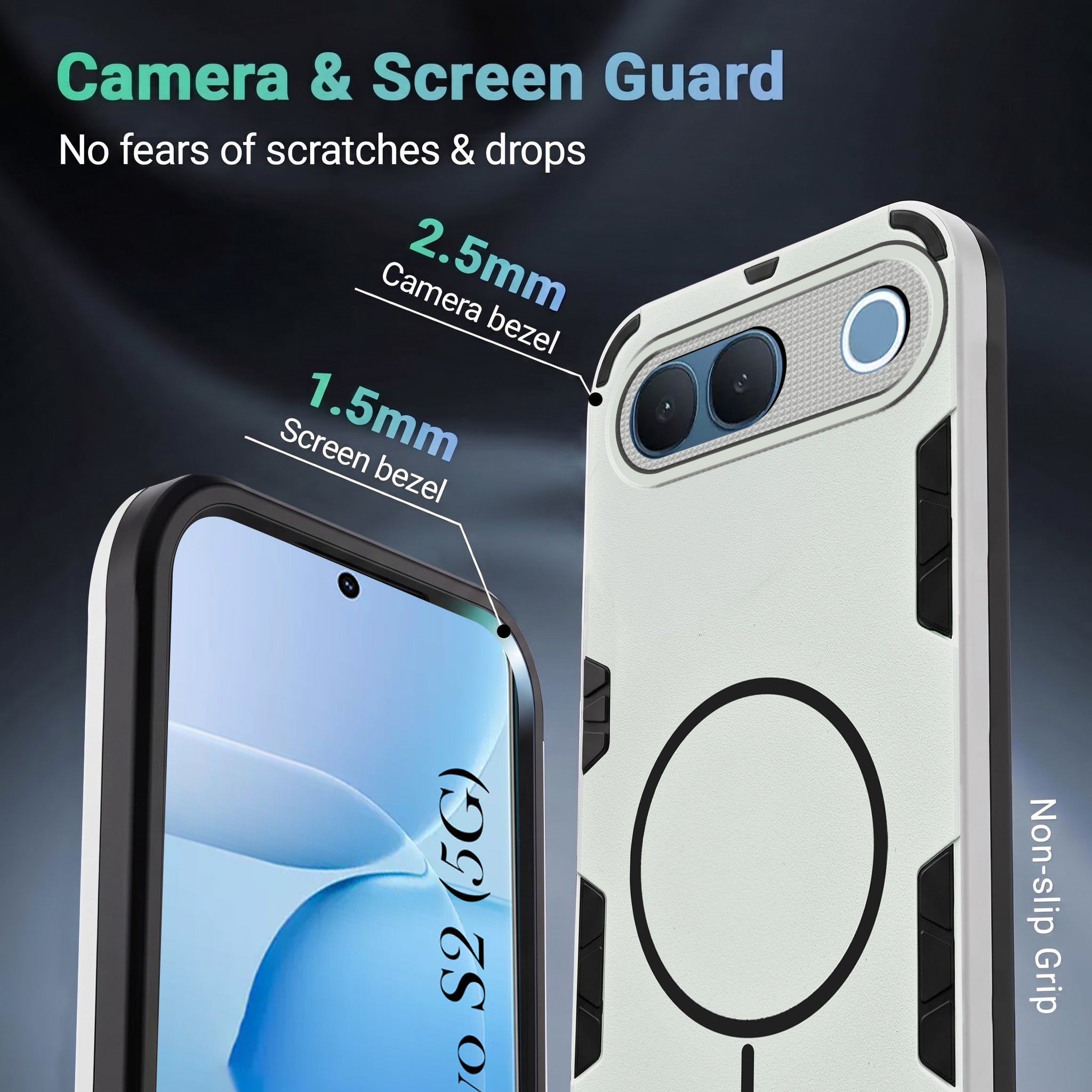 For Vivo S2 5G Back Cover Case (Slim Hybrid Armor | Shockproof Camera Protection | Rugged Dual Layer)