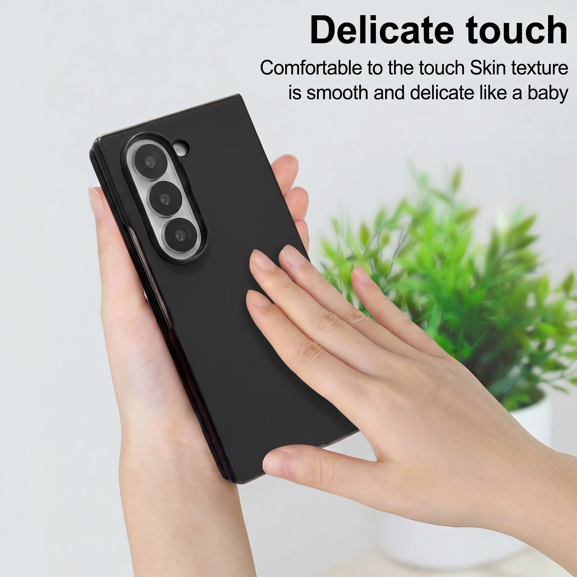 For Samsung Galaxy Z Fold 5 Premium Cover Case (Soft Leather Touch | Interior Protective Cloth | Slim 360* Protection)
