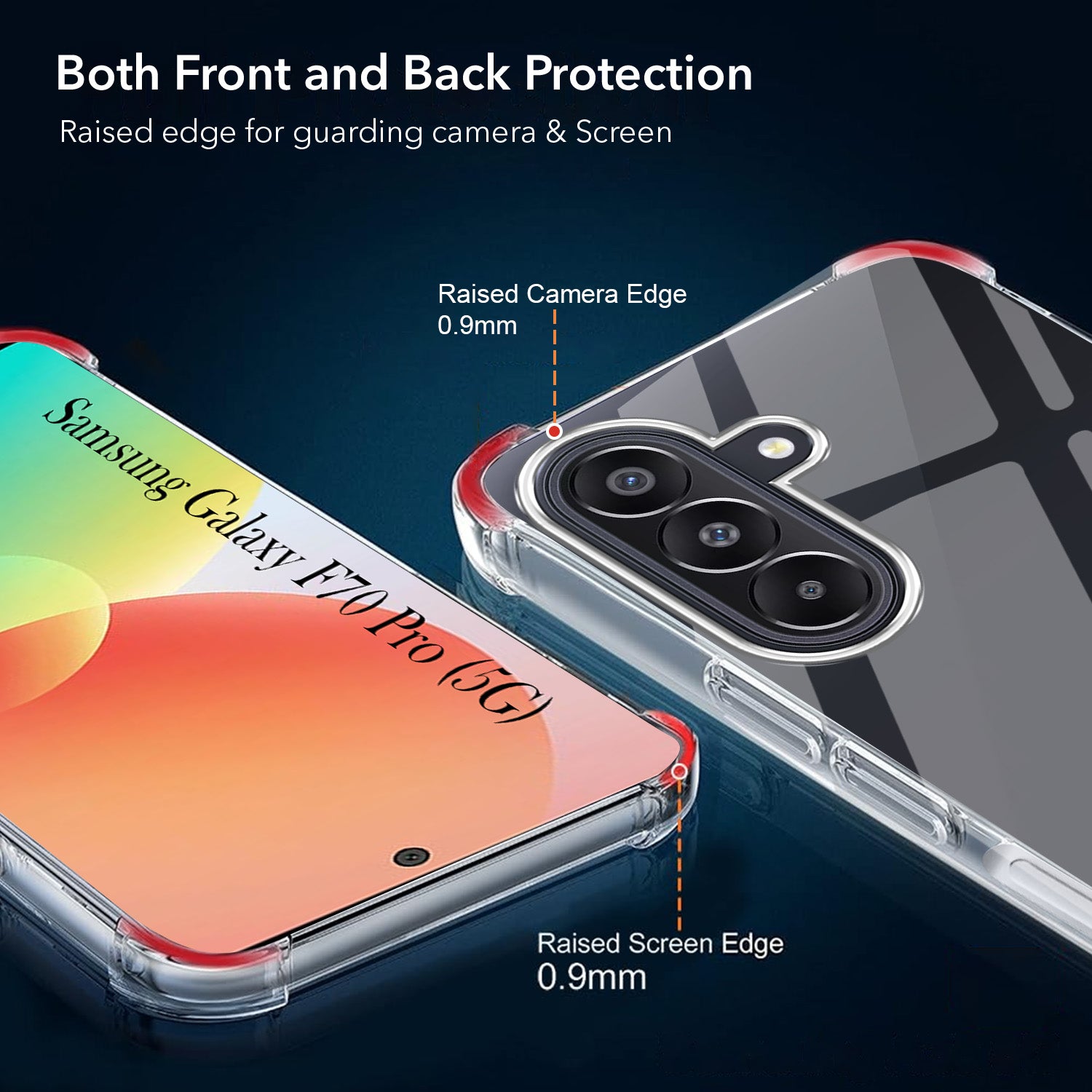 For Samsung Galaxy F70 Pro 5G Back Cover Shockproof Crystal-Clear (Drop & Camera Protection | Hard Polycarbonate)