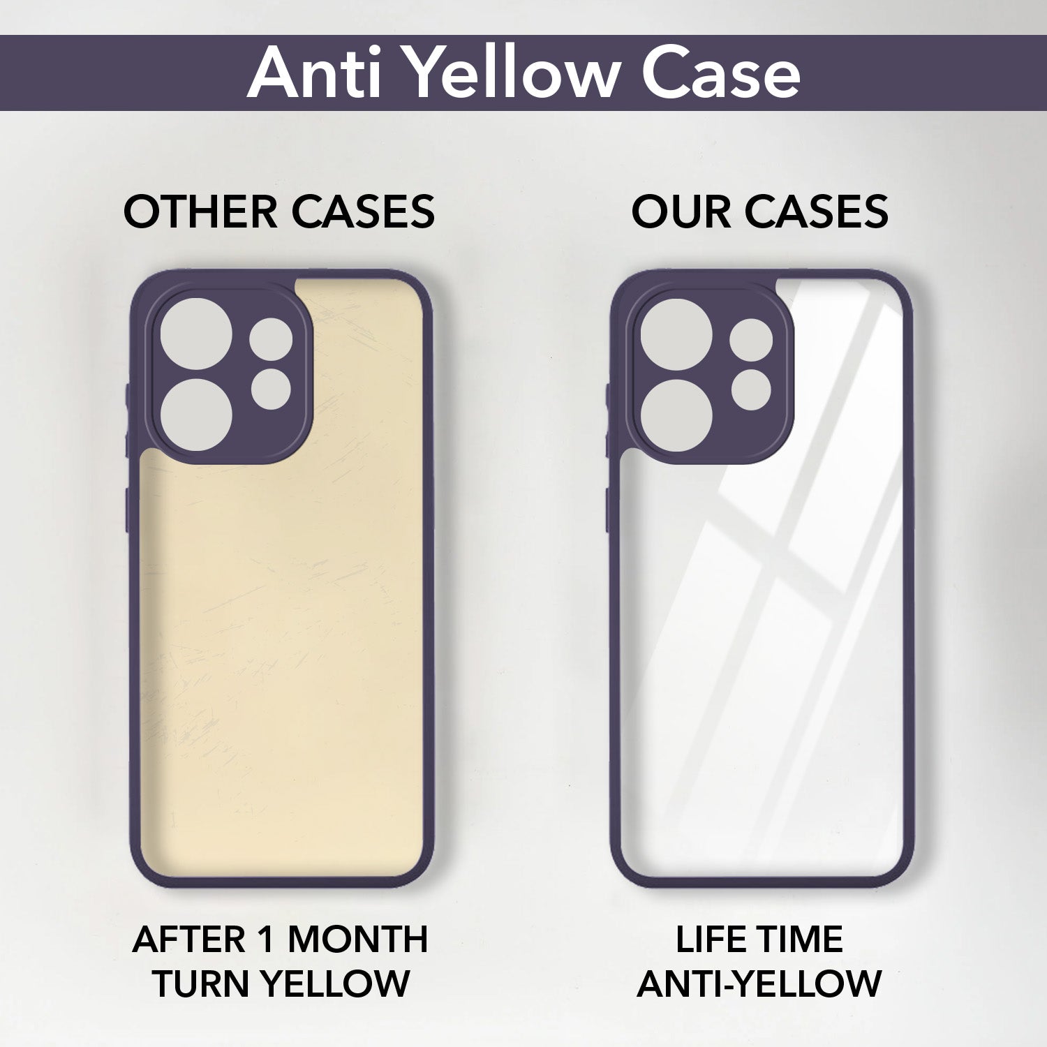For Oppo Reno 16 Back Cover Case Ultra-Hybrid (Lifetime Anti Yellow | Anti Scratch | Crystal Clear Shockproof)