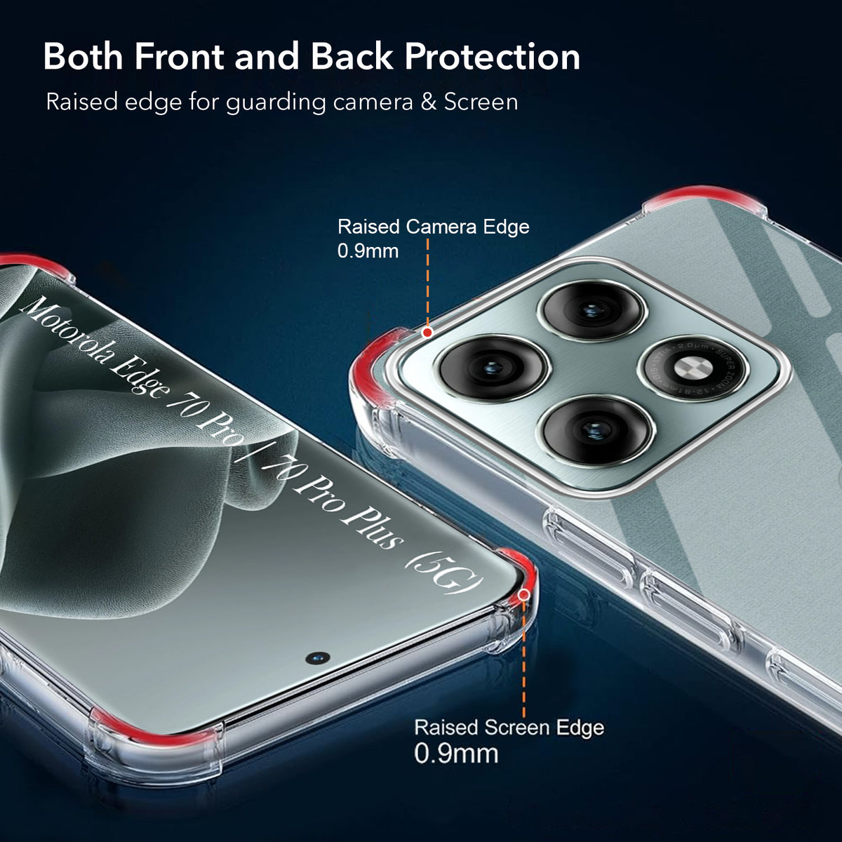 For Motorola Edge 70 Pro |  Motorola Edge 70 Pro Plus Back Cover Shockproof Crystal-Clear (Drop & Camera Protection | Hard Polycarbonate)