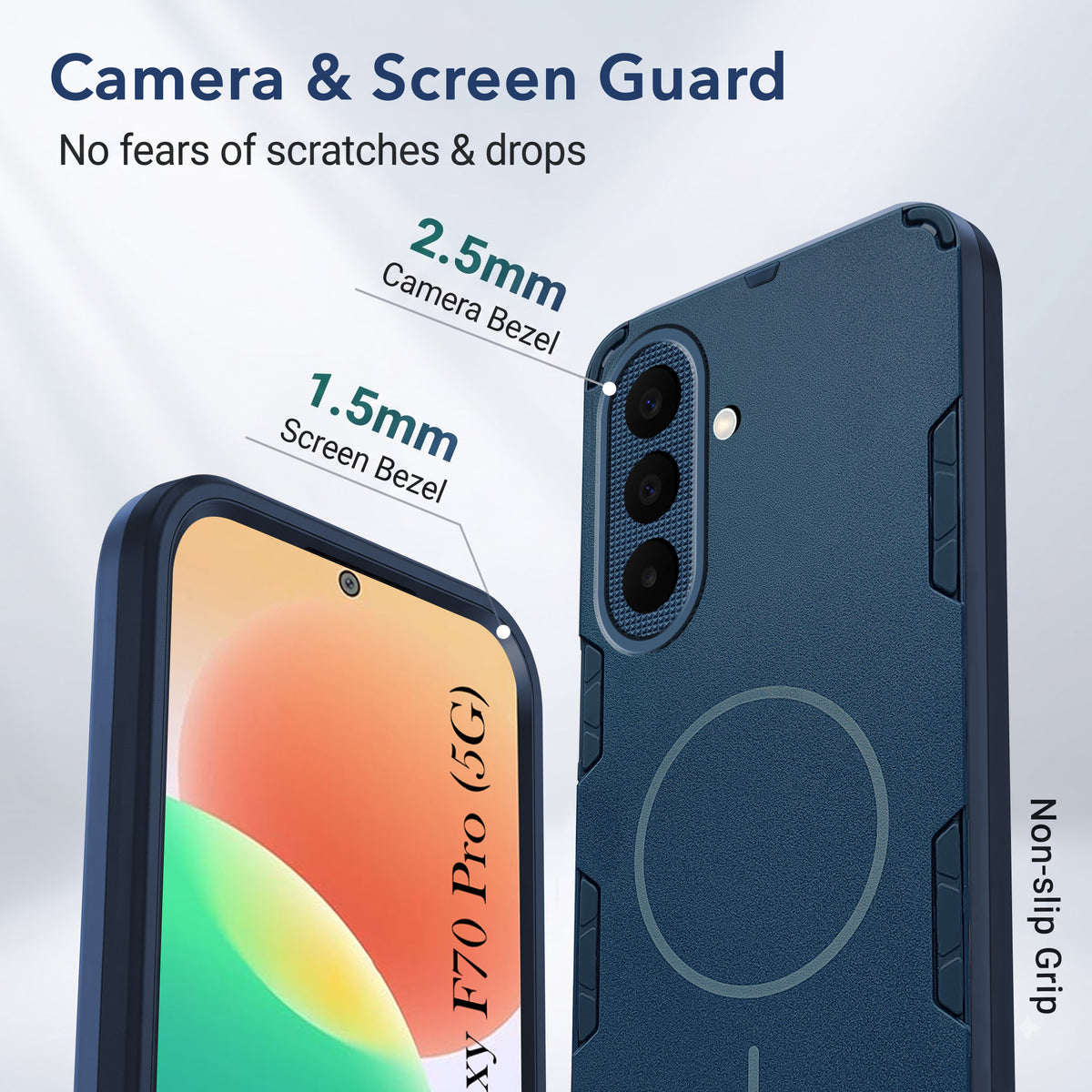 For Samsung Galaxy F70 Pro 5G Back Cover Case (Slim Hybrid Armor | Shockproof Camera Protection | Rugged Dual Layer)