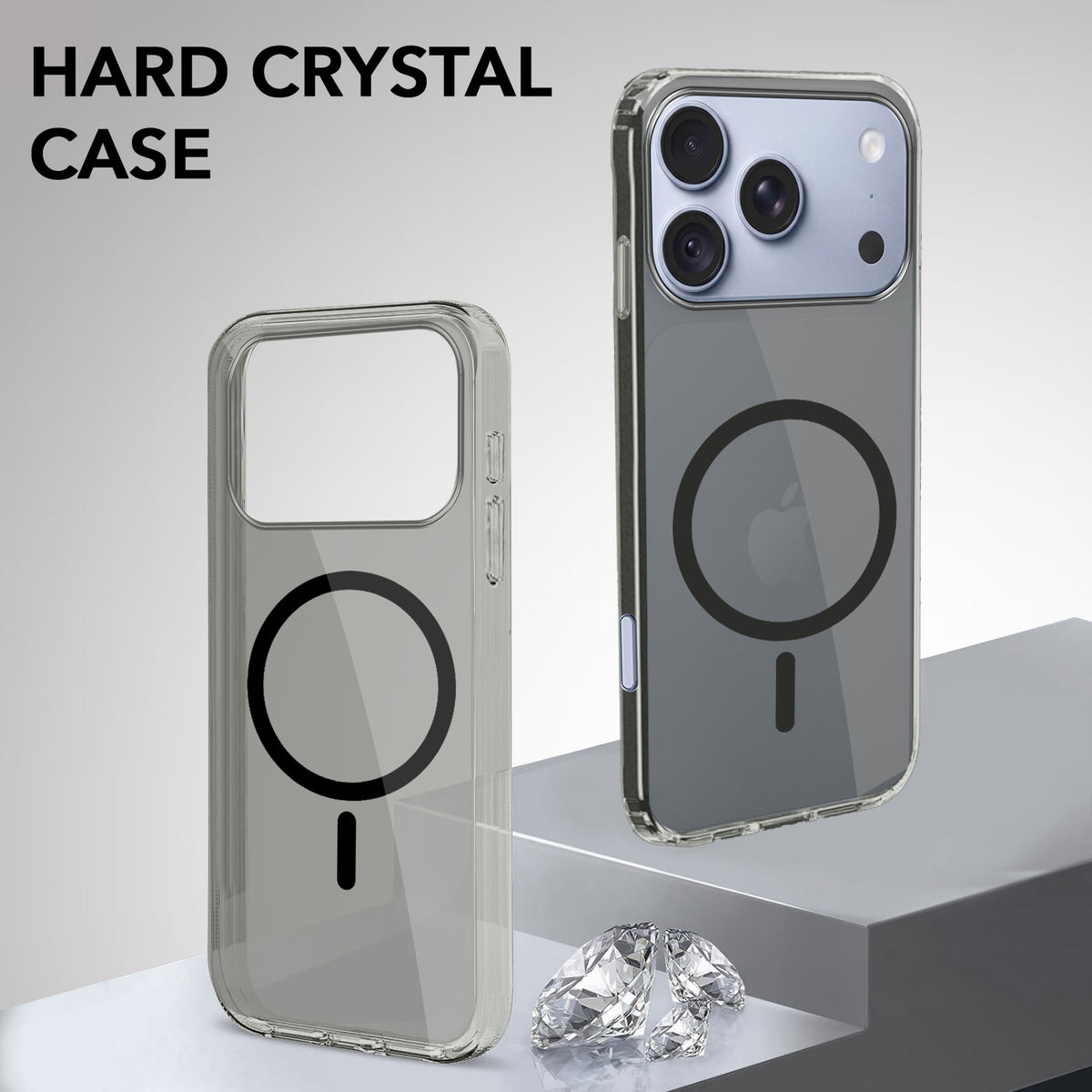 For Apple iPhone 18 Pro Max Back Cover Case Lifetime Anti-Yellow MagSafe Compatible Clear (Sleek Hard Crystal | Shockproof and Camera Protection)