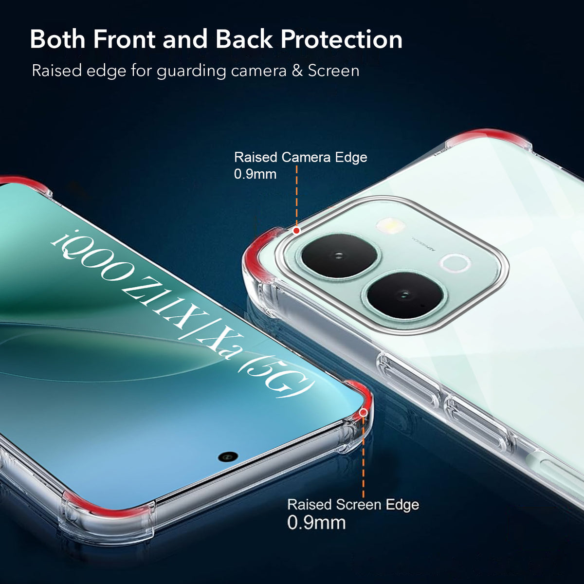For iQOO Z11x | iQOO Z11xa Back Cover Shockproof Crystal-Clear (Drop & Camera Protection | Hard Polycarbonate)