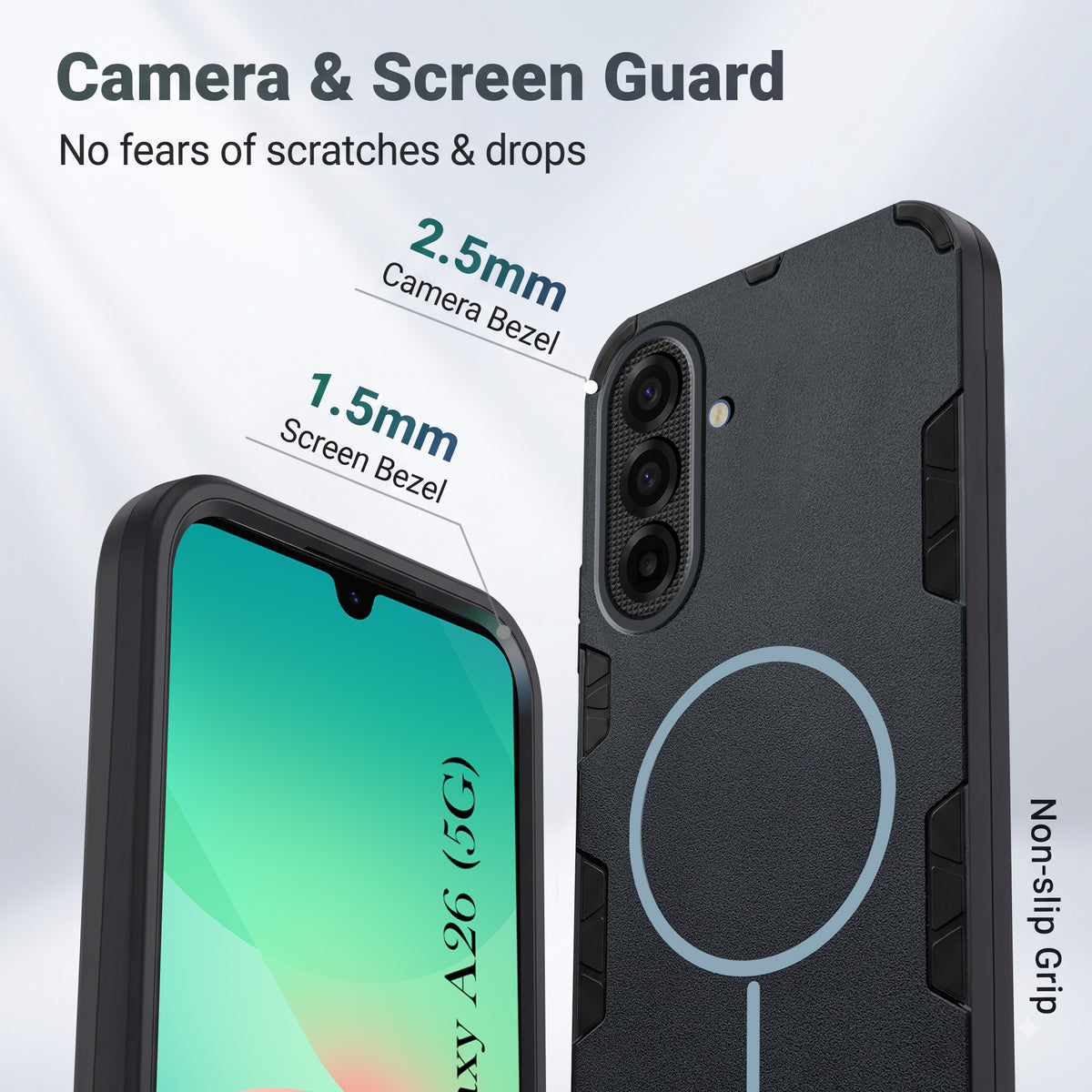 For Samsung Galaxy A26 5G Back Cover Case (Slim Hybrid Armor | Shockproof Camera Protection | Rugged Dual Layer)