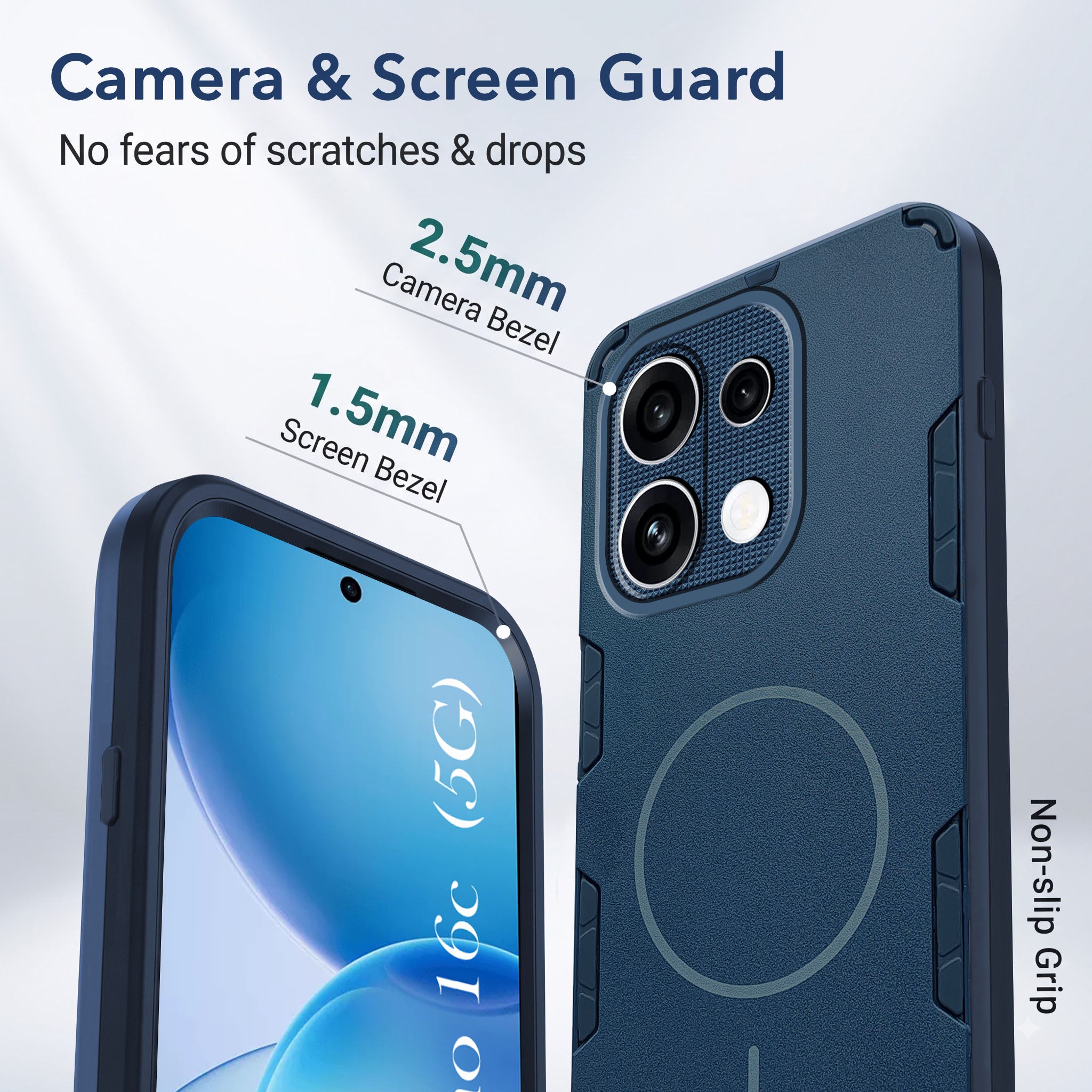 For Oppo Reno 16C Back Cover Case  (Slim Hybrid Armor | Shockproof Camera Protection | Rugged Dual Layer)