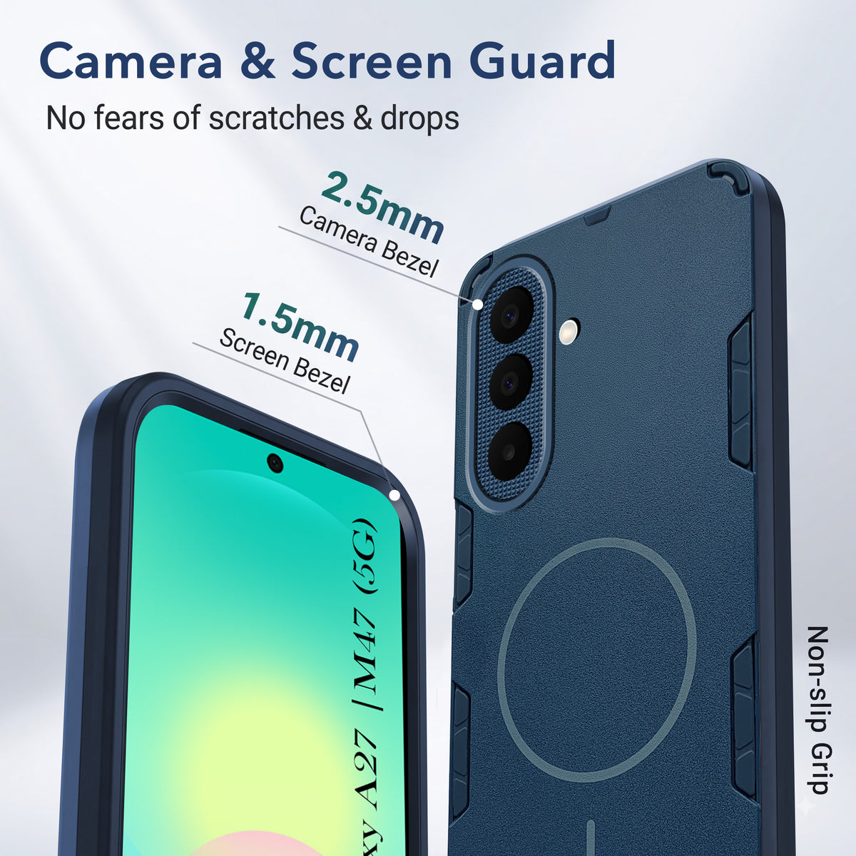 For Samsung Galaxy A27 5G | Galaxy M47 5G Back Cover Case (Slim Hybrid Armor | Shockproof Camera Protection | Rugged Dual Layer)