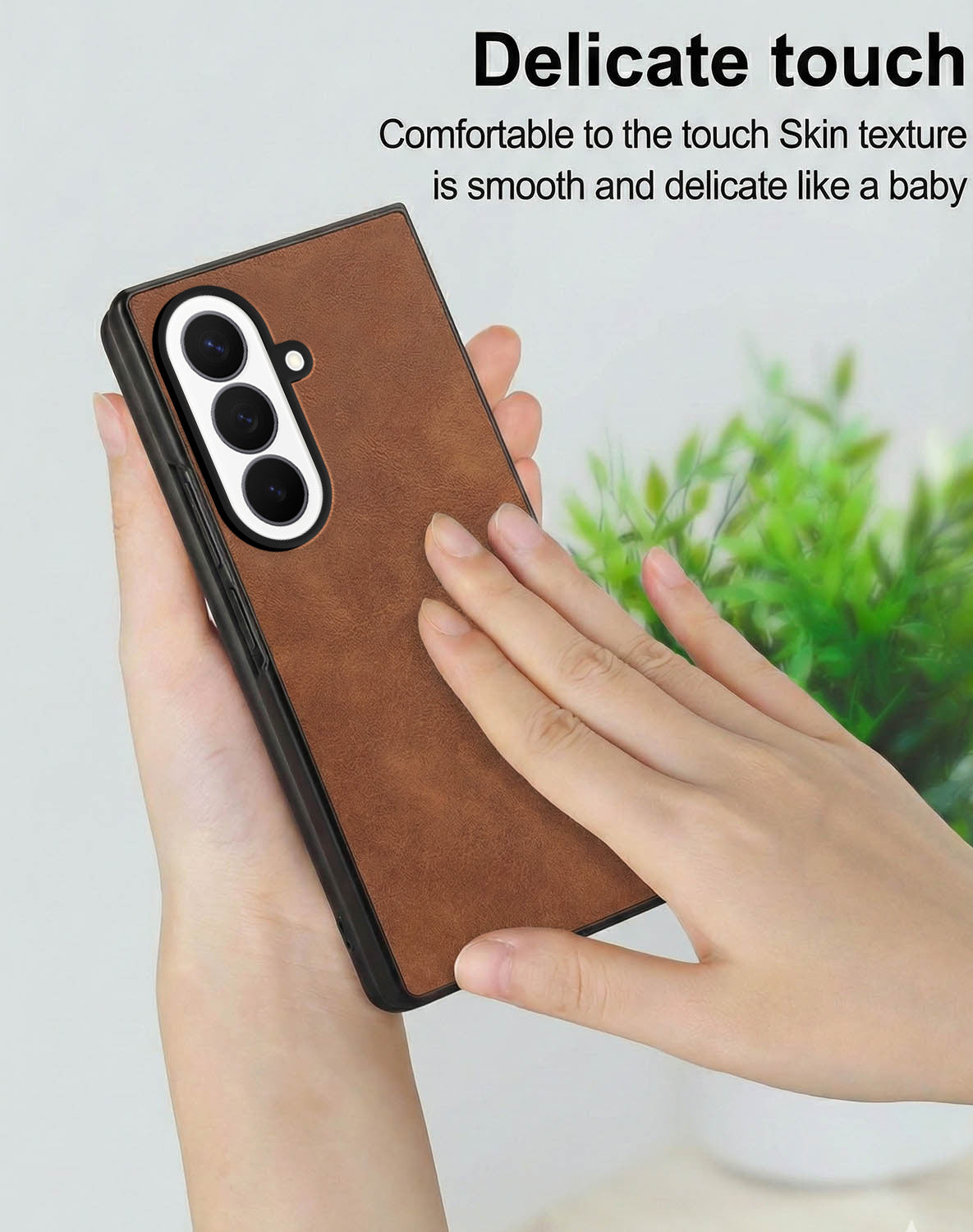 For Samsung Galaxy Z Fold 8 Ultra Back Case Cover Premium Genuine Leather (Integrated Front Screen Protector | Inside Microfiber Cloth)