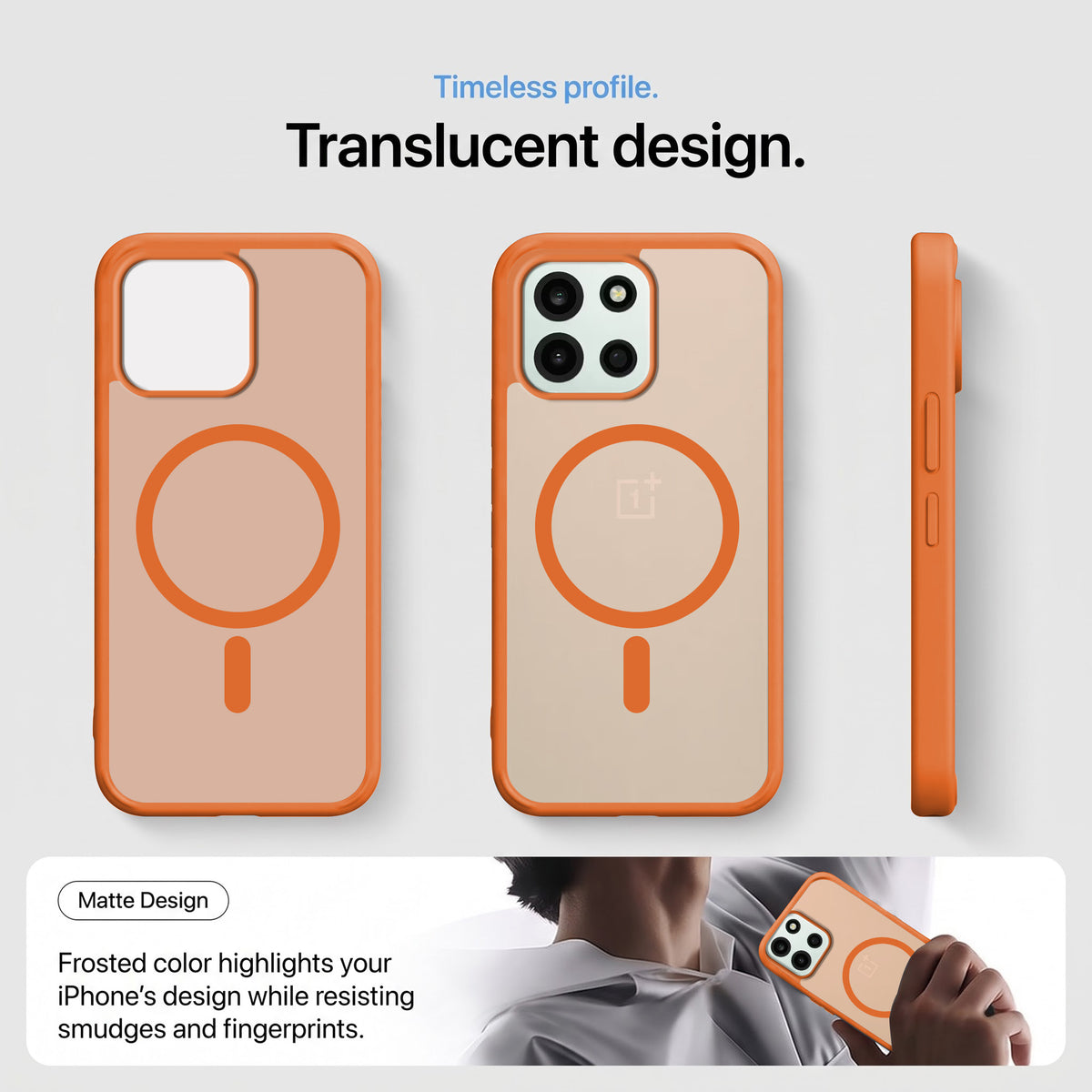 For Oneplus Nord 6 Matte Finish Back Case Cover (MagSafe Compatible | Translucent Soft Touch | Slim and Unbreakable)