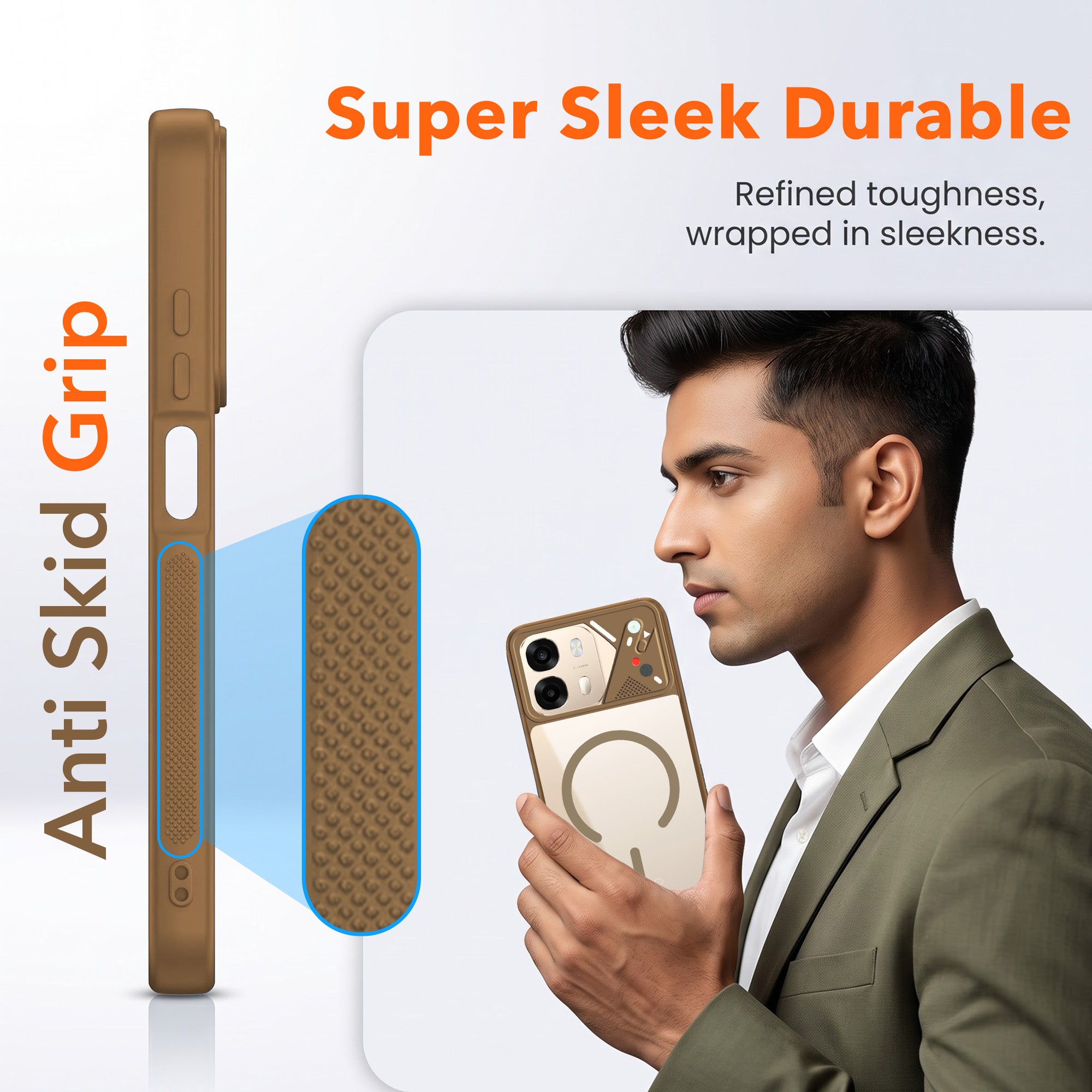 For Oppo A6 Pro Back Cover Case Lifetime Anti-Yellow Clear (Camera Protection | Side Grip | Wireless MagSafe Compatible)