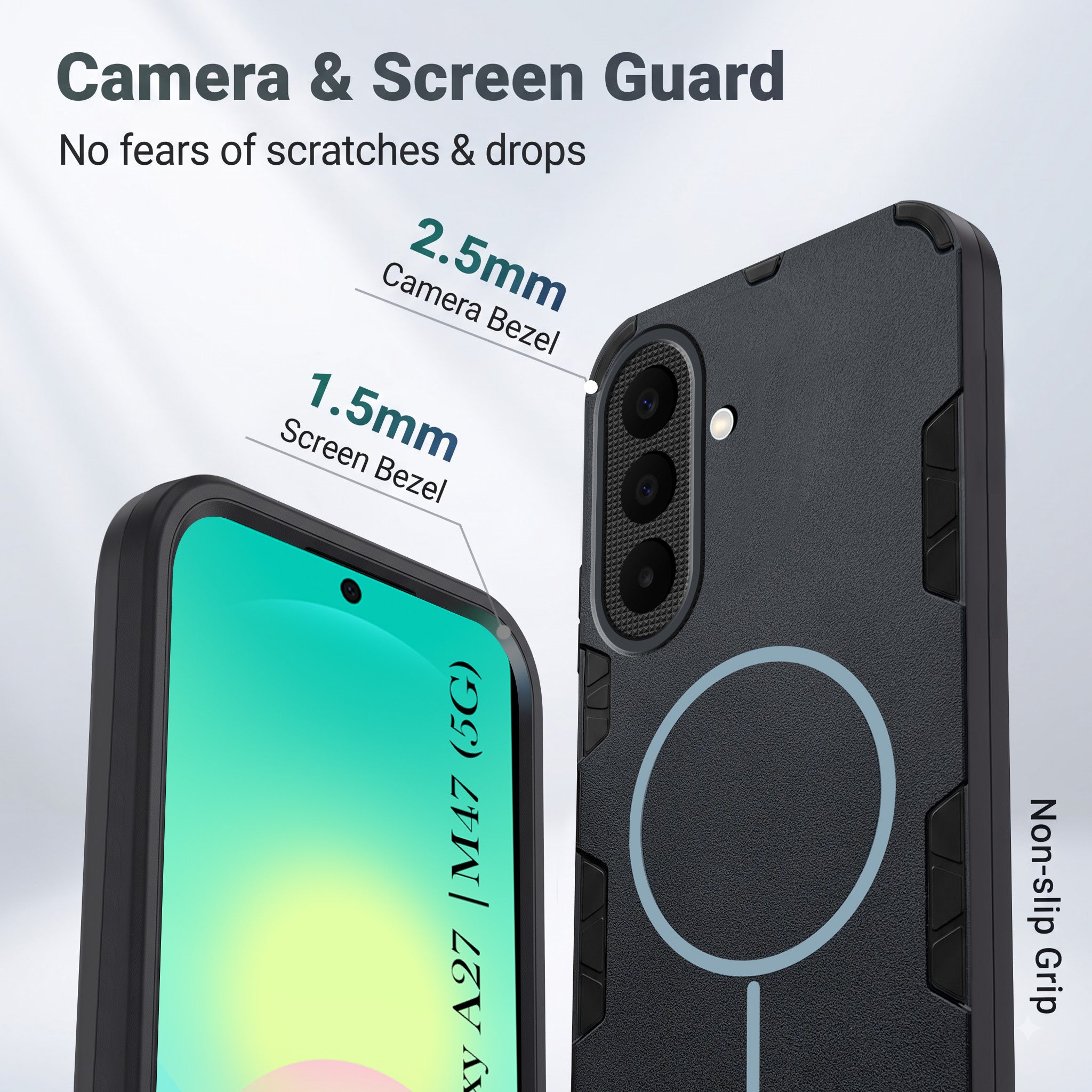 For Samsung Galaxy A27 5G | Galaxy M47 5G Back Cover Case (Slim Hybrid Armor | Shockproof Camera Protection | Rugged Dual Layer)