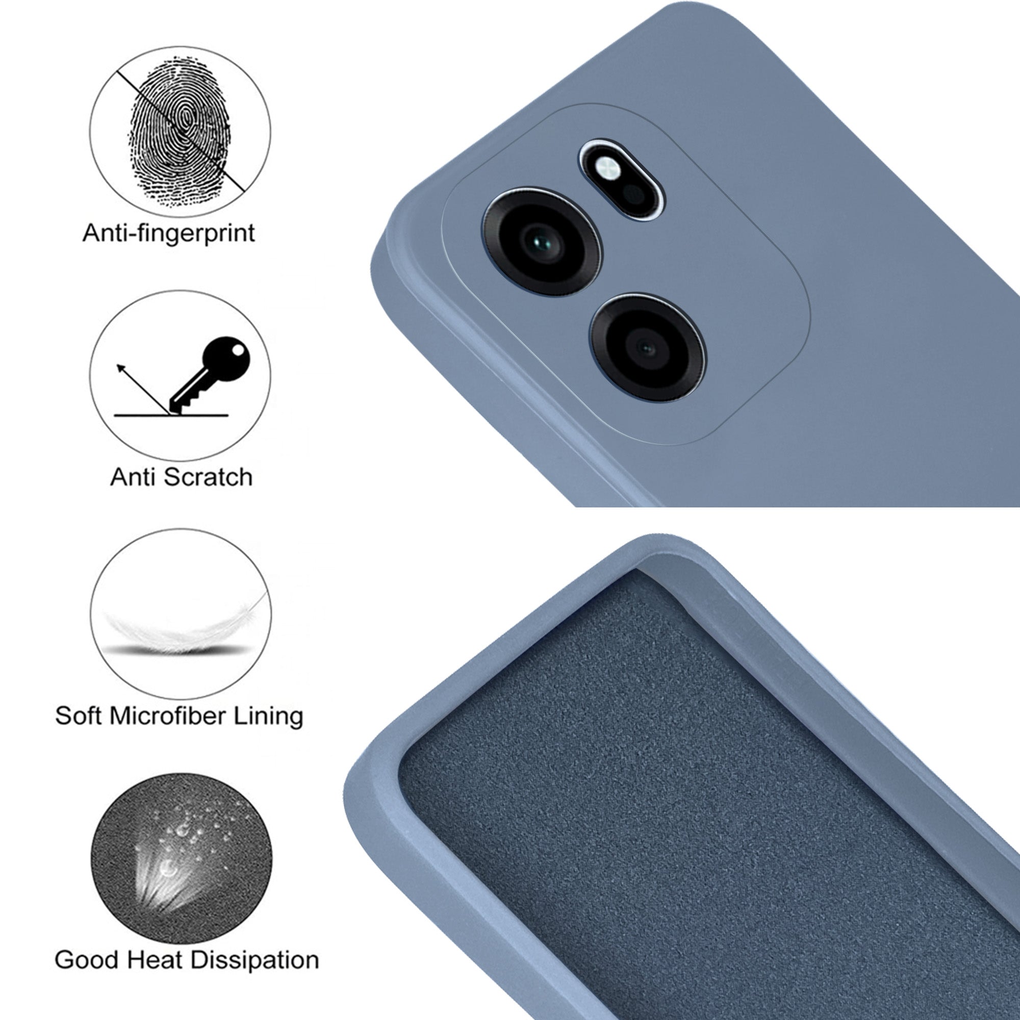 For Oneplus Nord CE 6 Back Cover Case (Matte Finish Silicone with Inside Fiber cloth)