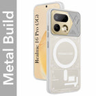 For Realme 16 Pro Metallic Back Cover Case (Metallic Camera Protection & Buttons | Translucent Milky Shade | Hard Polycarbonate)
