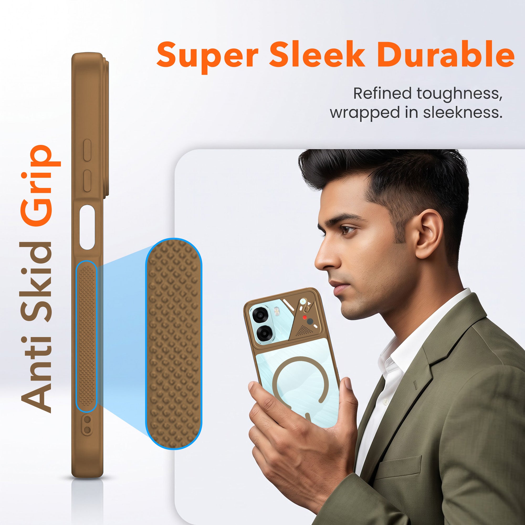 For Oppo A6X | Oppo A6S Back Cover Case Lifetime Anti-Yellow Clear (Camera Protection | Side Grip | Wireless MagSafe Compatible)