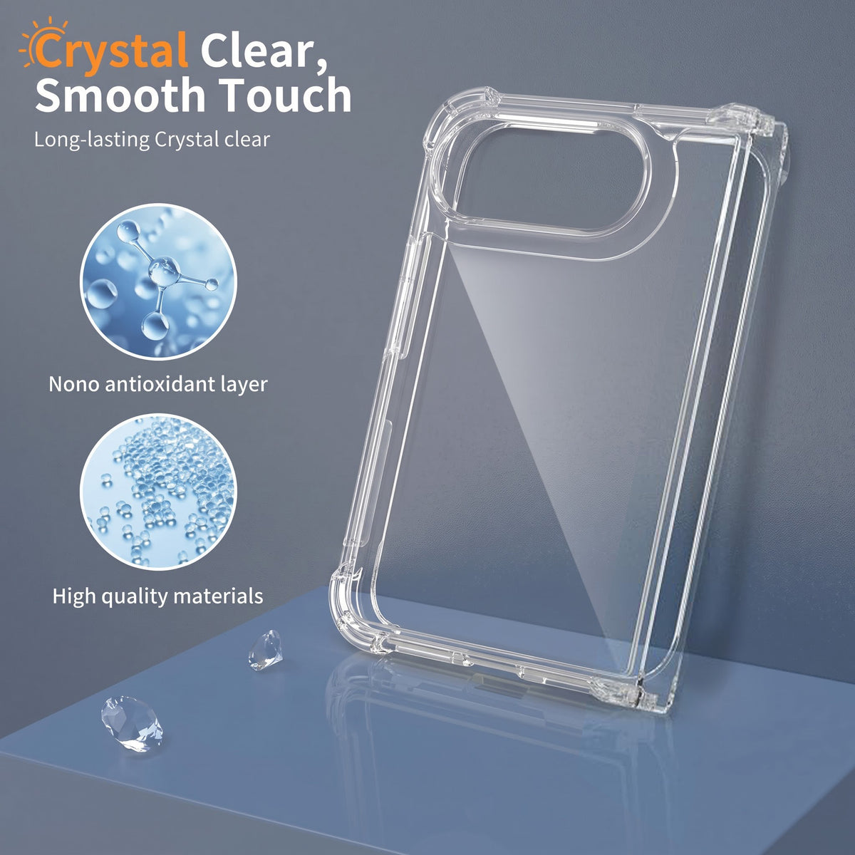 For Apple iphone Duo Back Cover Shockproof Crystal-Clear (Drop & Camera Protection | Hard Polycarbonate)