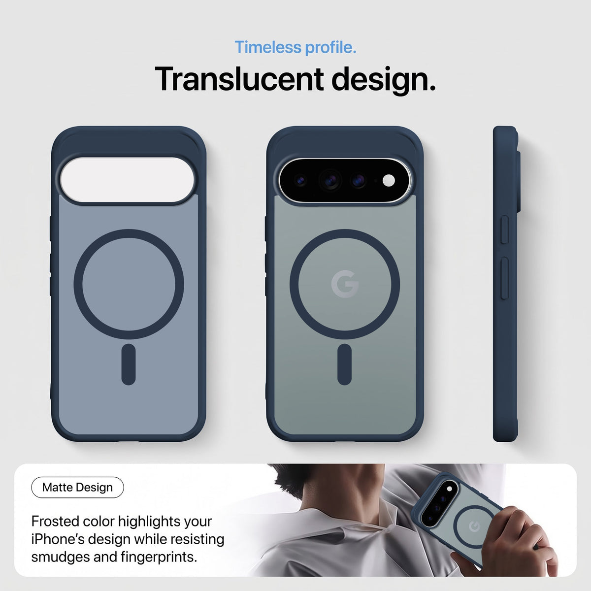 For Google Pixel 11 Pro XL Matte Finish Back Case Cover (MagSafe Compatible | Translucent Soft Touch | Slim and Unbreakable)