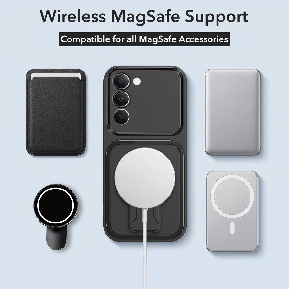 For Realme C83 5G Back Case Cover Metallic (Hybrid Armor Kickstand | MagSafe Compatible | Camera Protection Shockproof)