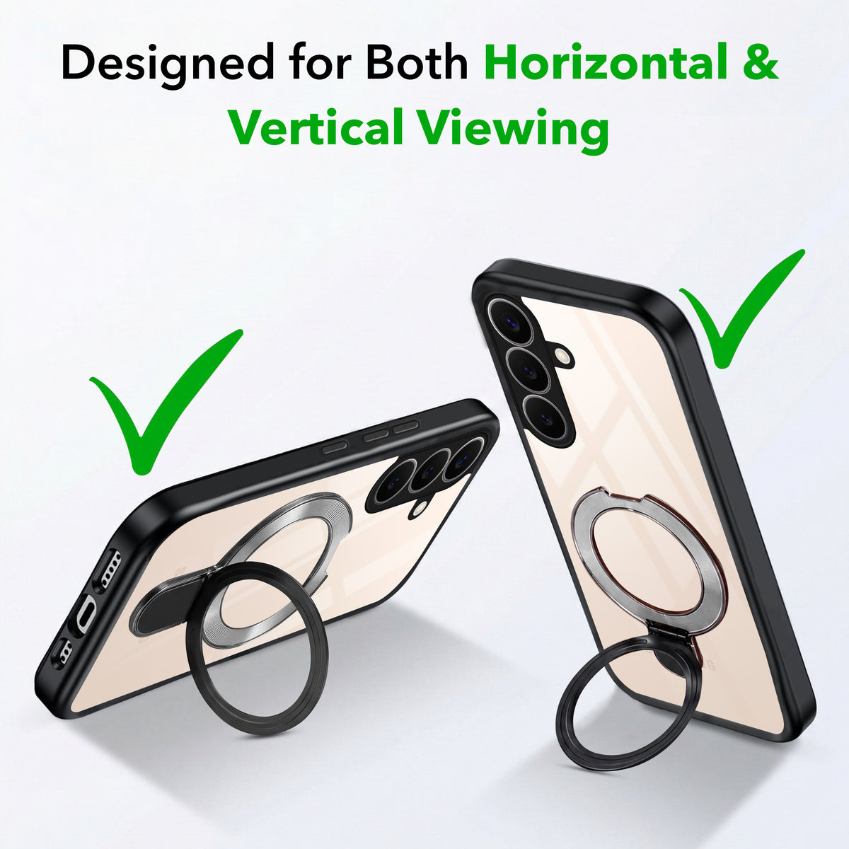 For Samsung Galaxy S26 Plus Back Cover Case (Kick Stand Ring Holder | Life time Anti Yellow | Camera Protection)