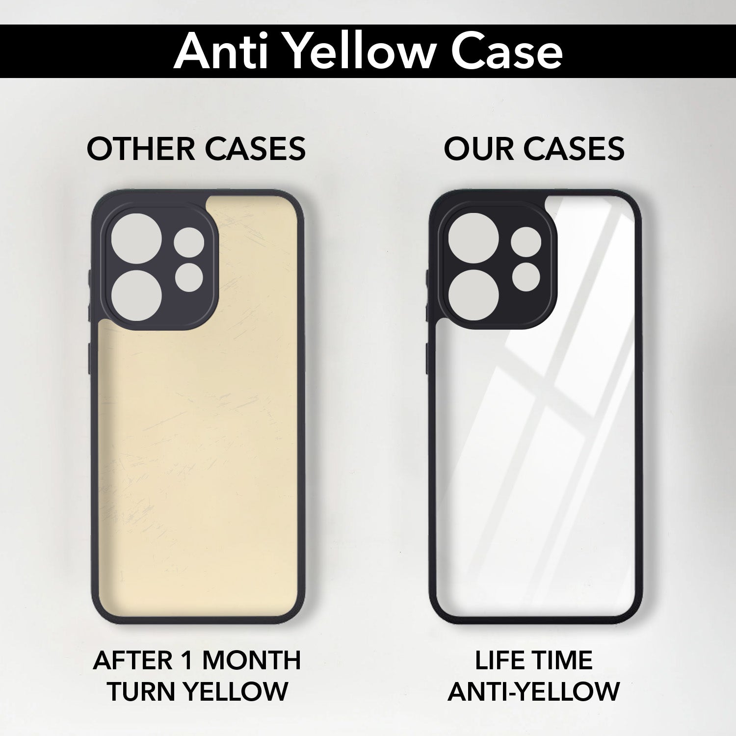 For Oppo Reno 16 Back Cover Case Ultra-Hybrid (Lifetime Anti Yellow | Anti Scratch | Crystal Clear Shockproof)