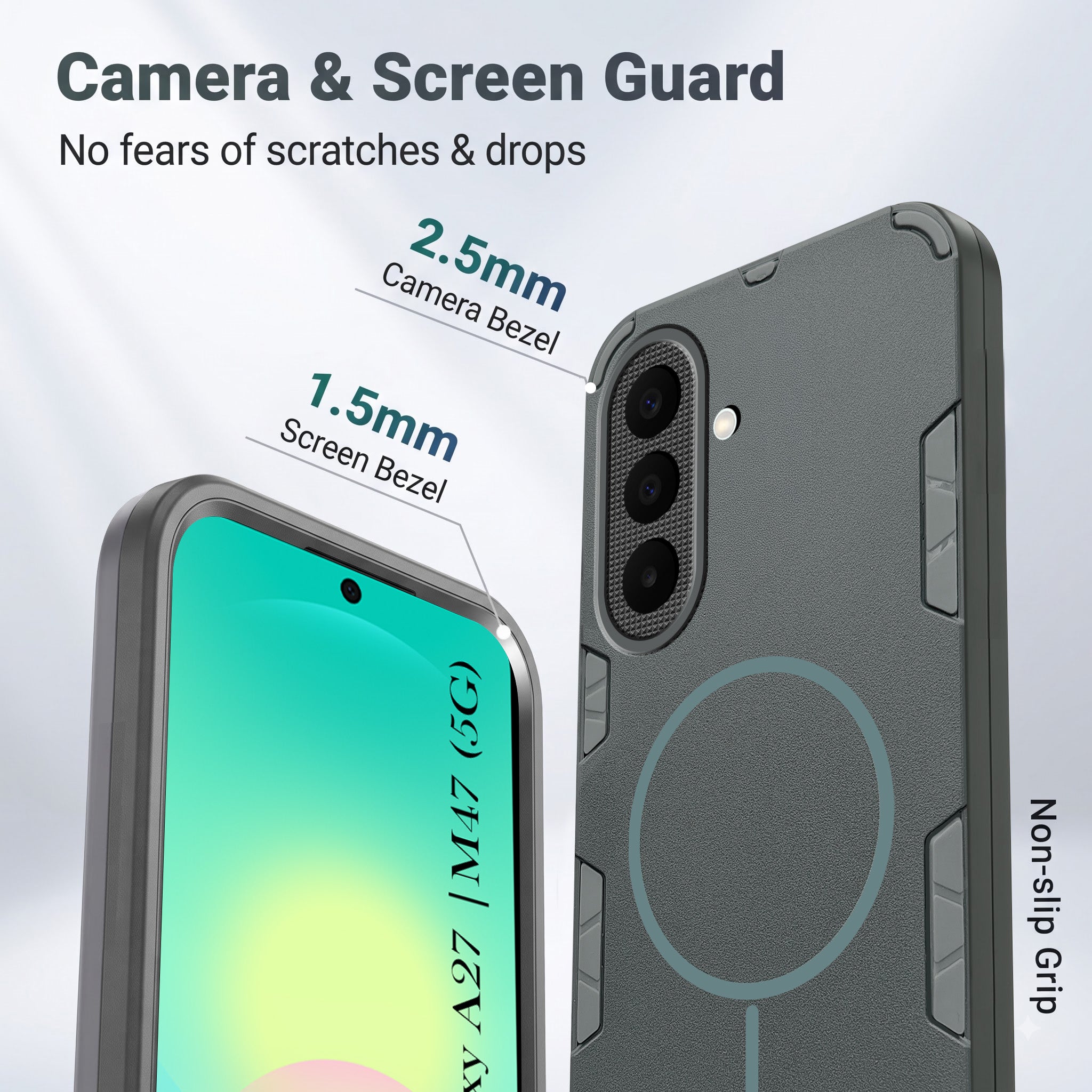 For Samsung Galaxy A27 5G | Galaxy M47 5G Back Cover Case (Slim Hybrid Armor | Shockproof Camera Protection | Rugged Dual Layer)