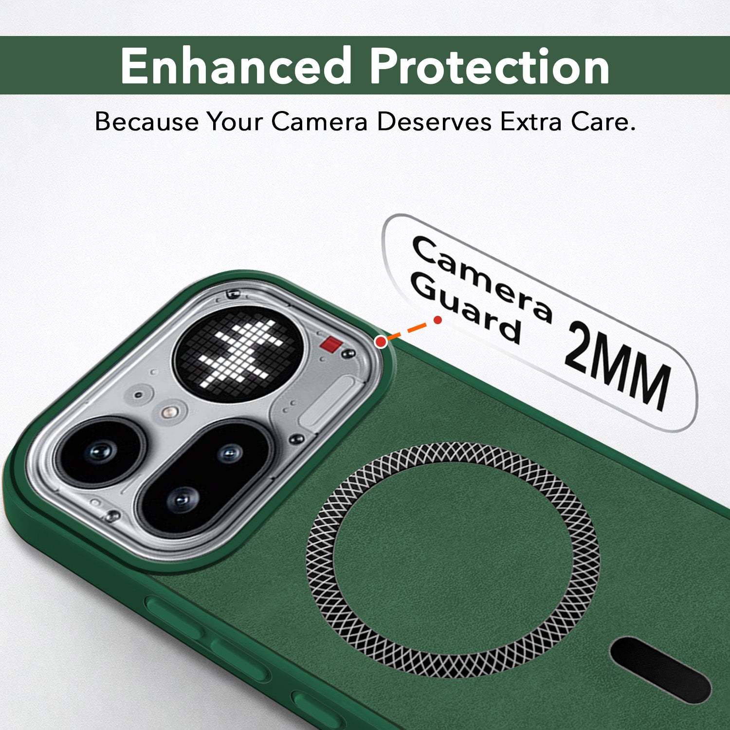 For Nothing Phone 4A Pro 5G Back Cover Case Leather Finish (MagSafe Compatible Wireless Charging | Soft Touch | Camera Bump Protection)
