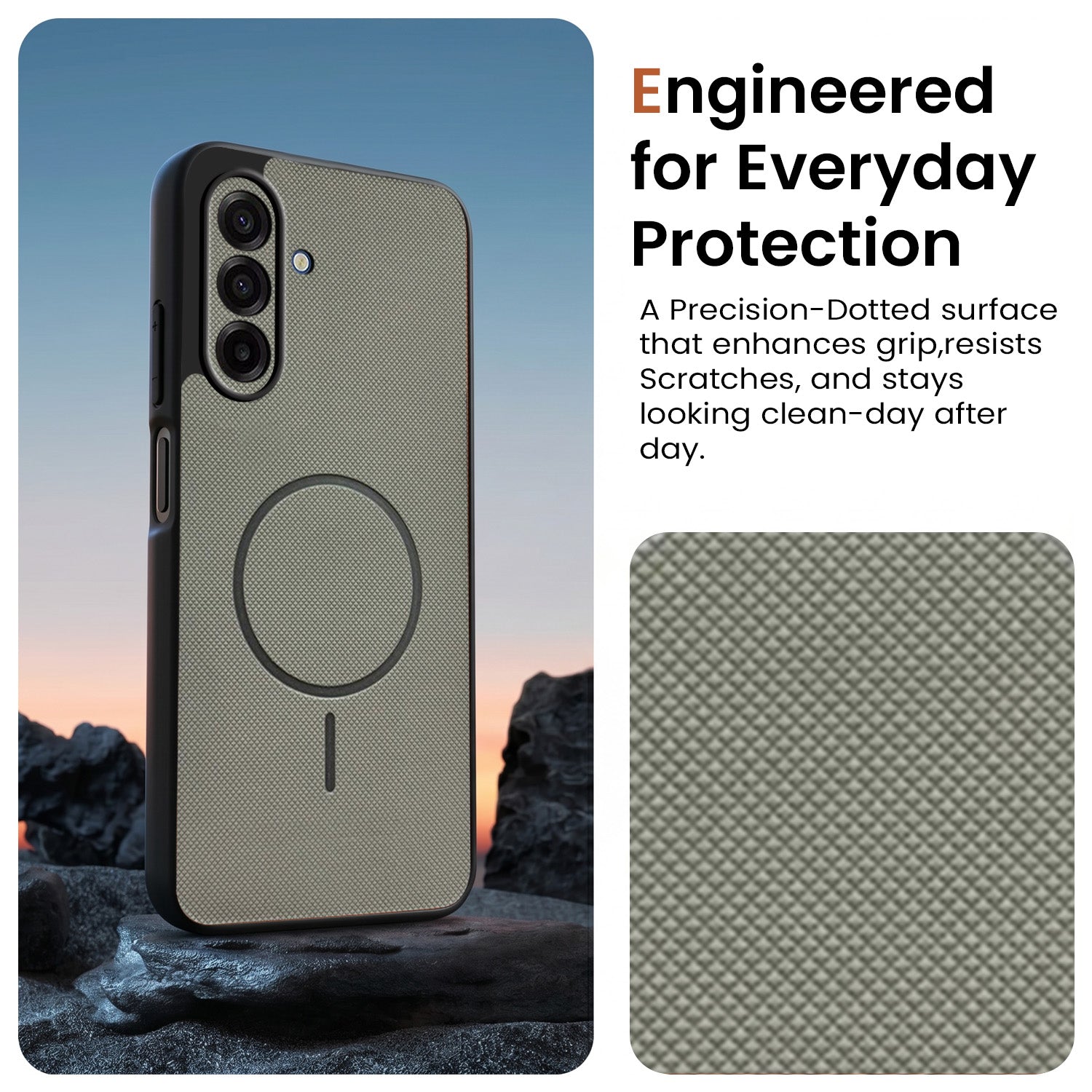 For Samsung Galaxy A26 5G Back Cover Case PU Leather (Texture Grip Design | Professional Minimalist | Camera Protection | Soft and Flexible)