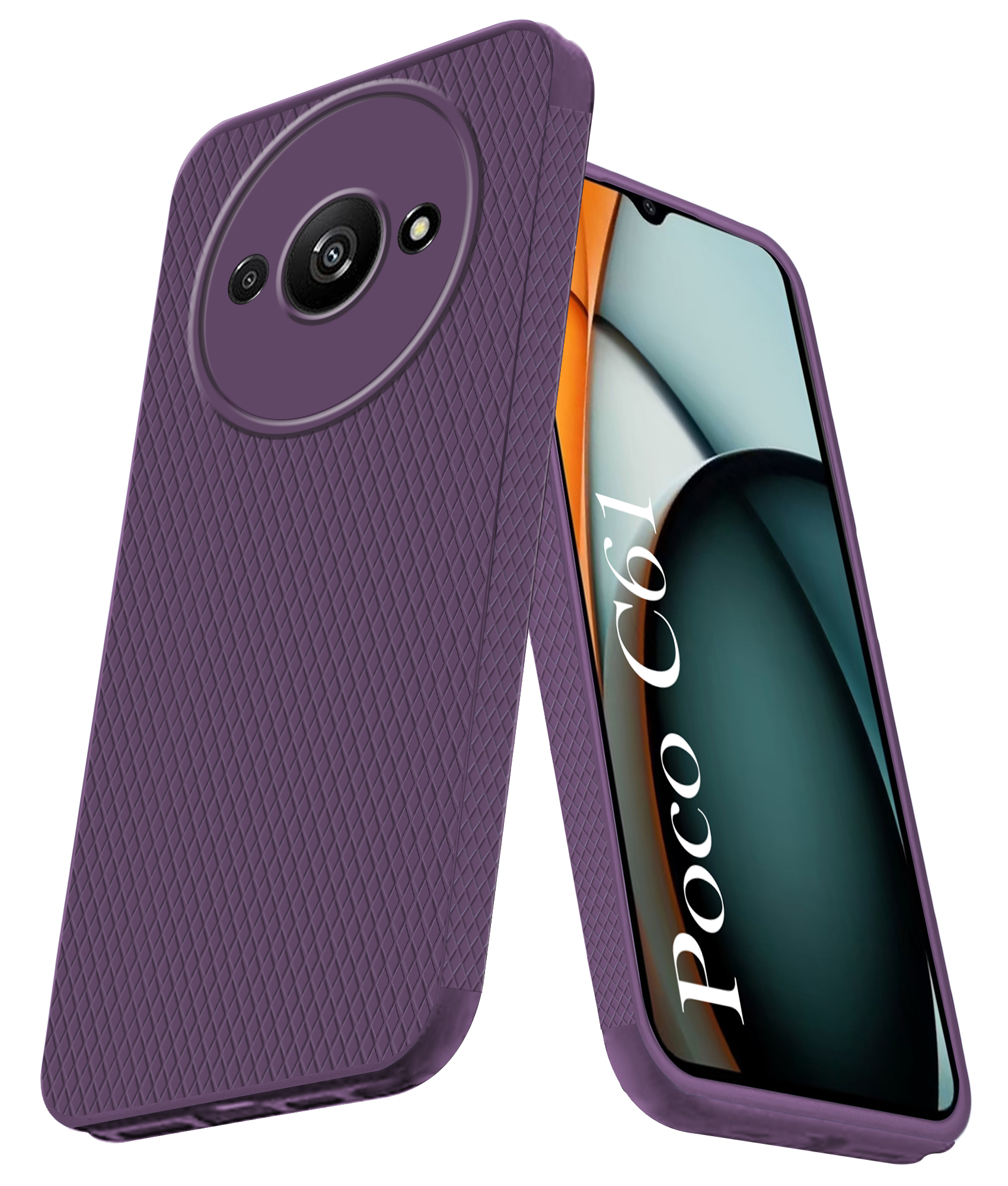 For Xiaomi Poco C61 Back Cover Case (Liquid Silicone | Side Grip | Camera Protection)