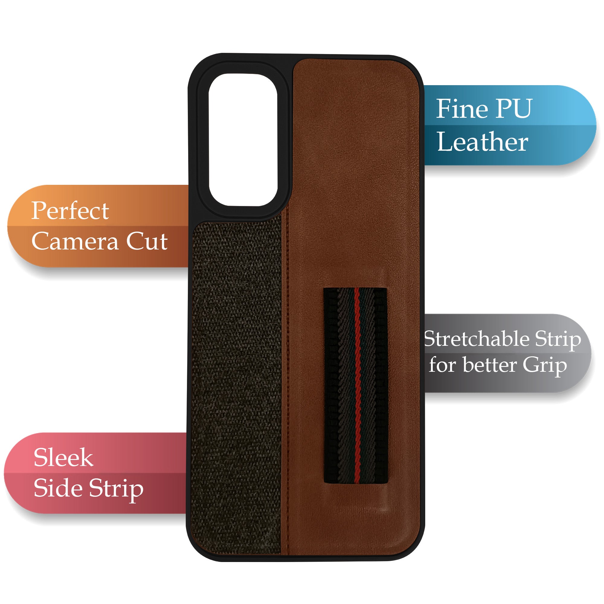For Oppo Reno12 Pro 5G | Oppo Reno 12 Pro 5G Back Cover Case ( Professional PU Leather | Strip Chain Holder Socket)