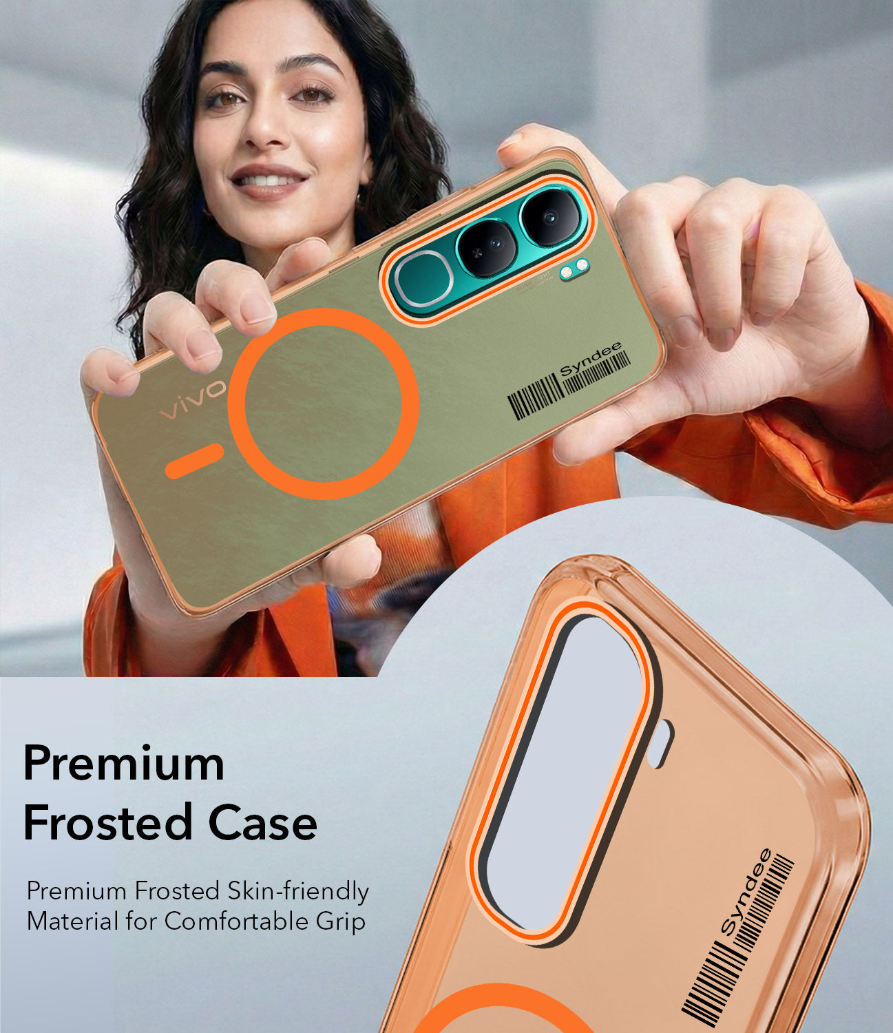 For Vivo Y300 Back Cover Case (Soft Touch | Camera Bump Protection | MagSafe Compatible | Matte Finish)