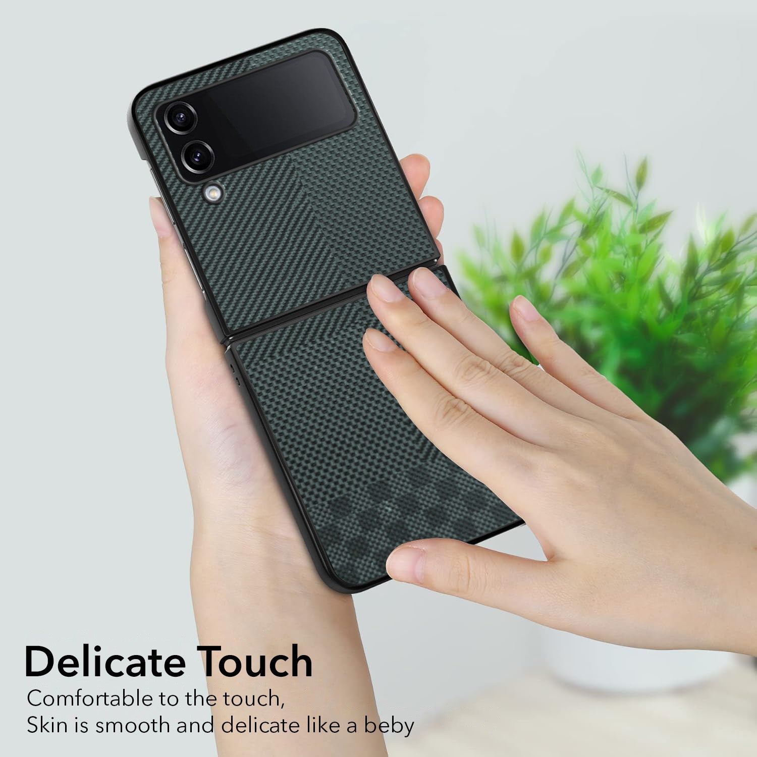 For Samsung Galaxy Z Flip 4 5G Back Flip Case Cover (Craft Printed Design | Hybrid Texture | Inside Microfiber Cloth)